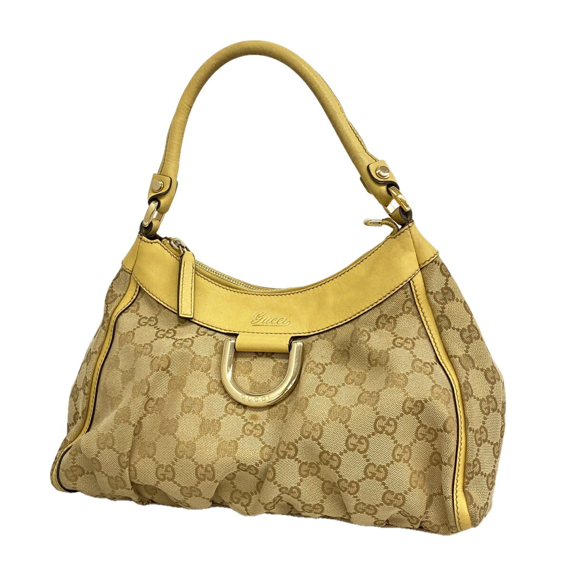 Gucci Beige Canvas Handbag (Pre-Owned)