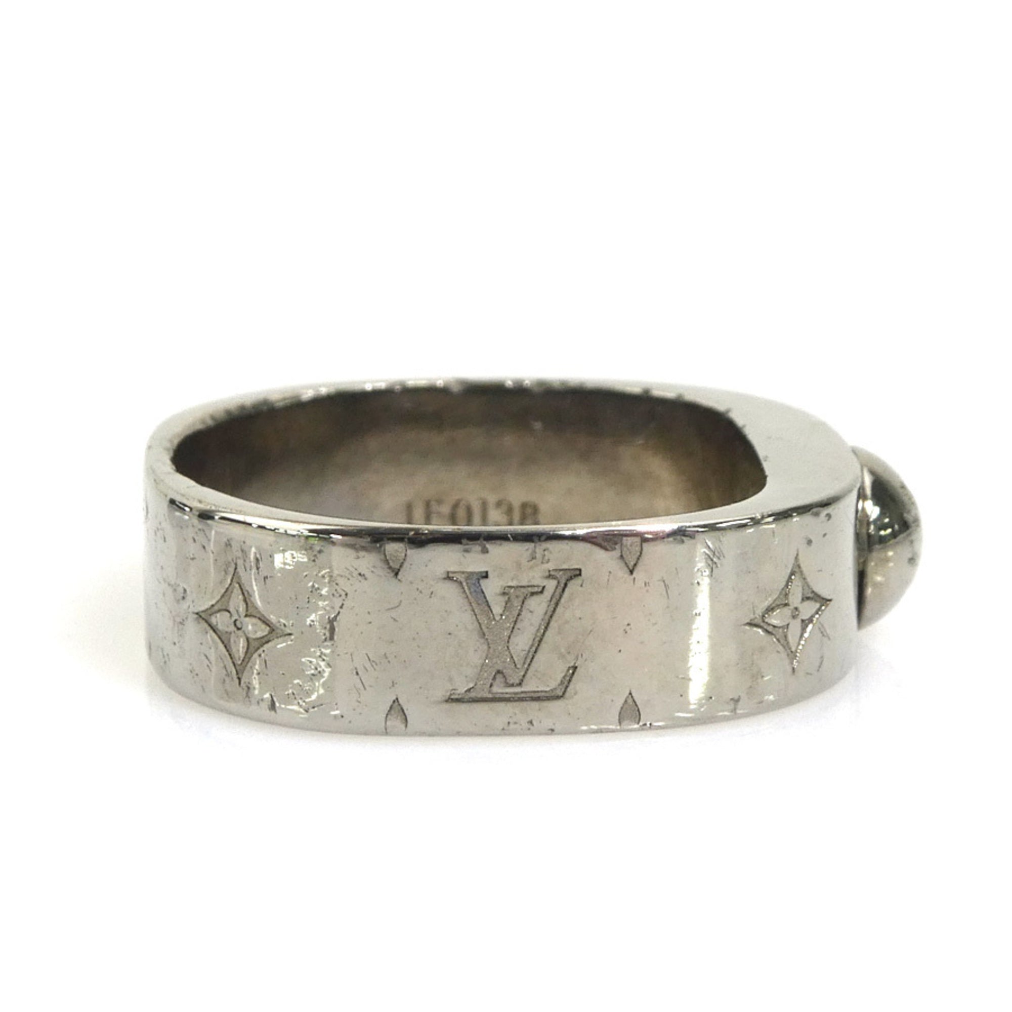 Louis Vuitton Silver Metal Band Ring (Pre-Owned)