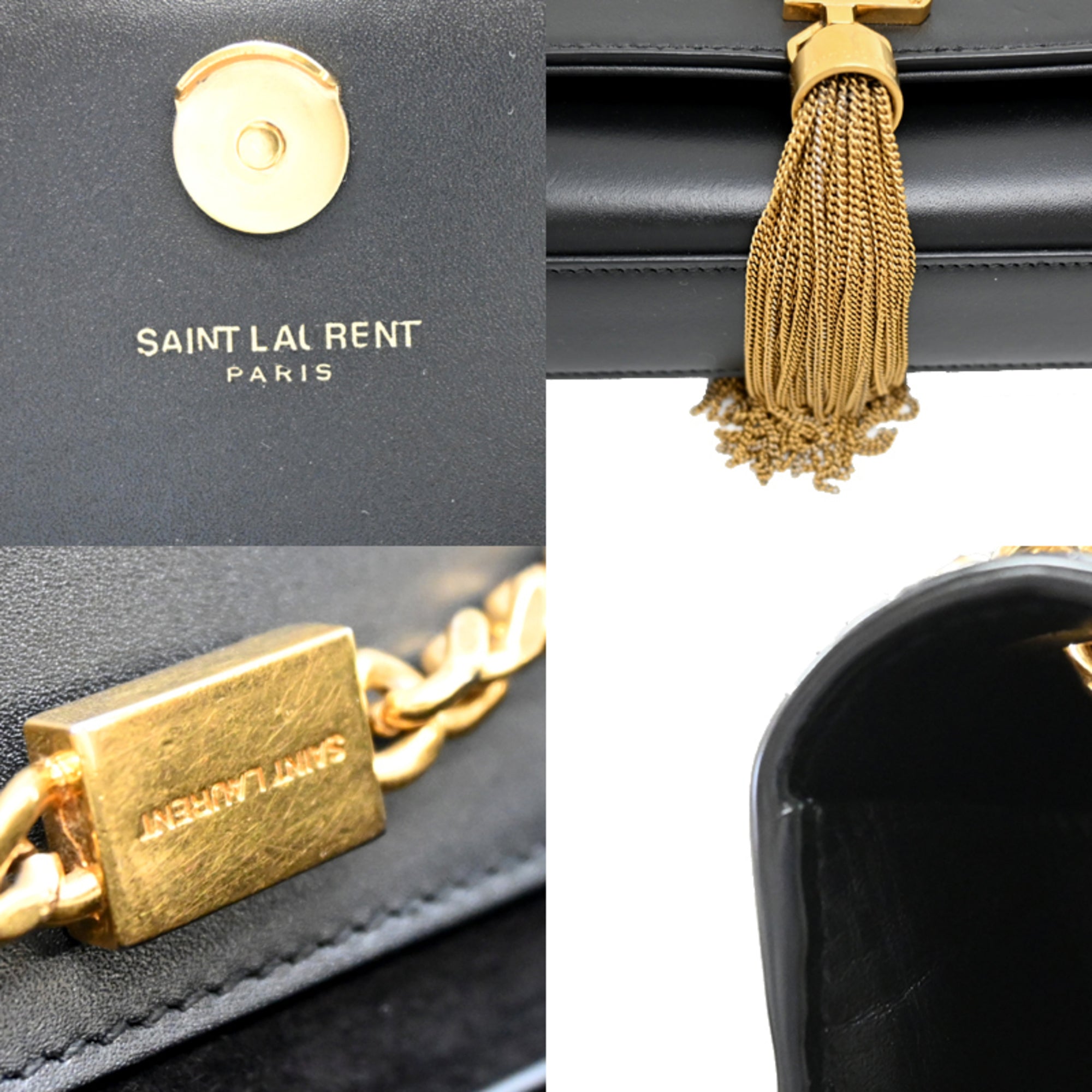 Yves Saint Laurent Black Leather Shoulder Bag (Pre-Owned)