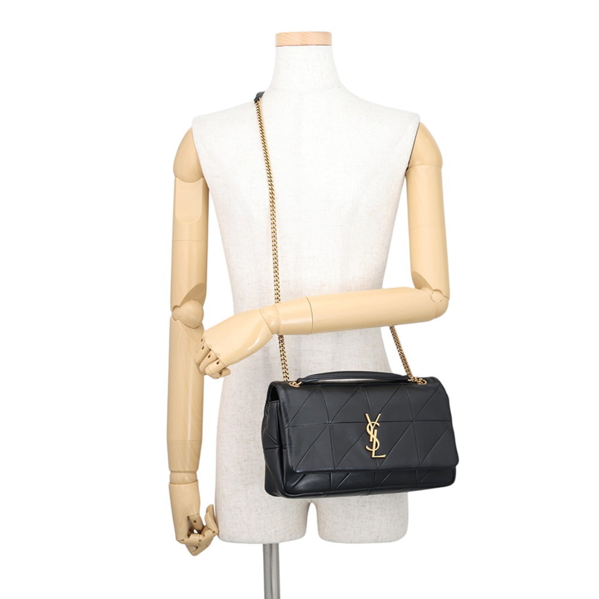 Yves Saint Laurent Black Leather Handbag Shoulder Bag (Pre-Owned)