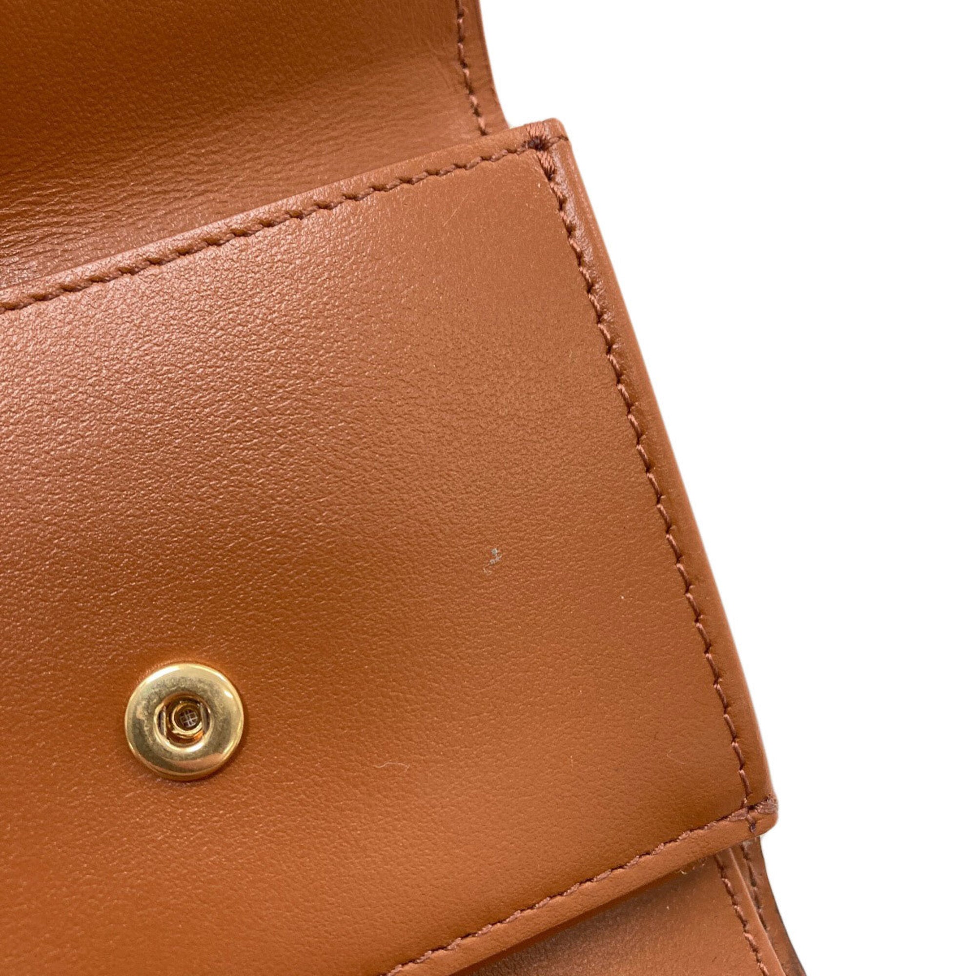 Celine Dark Brown Leather Wallet (Bi-Fold) (Pre-Owned)