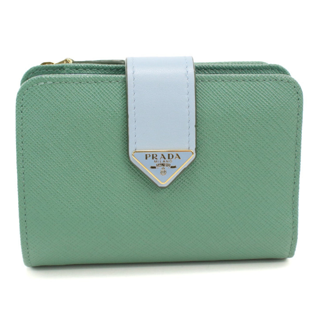 Prada Green Leather Wallet (Bi-Fold) (Pre-Owned)