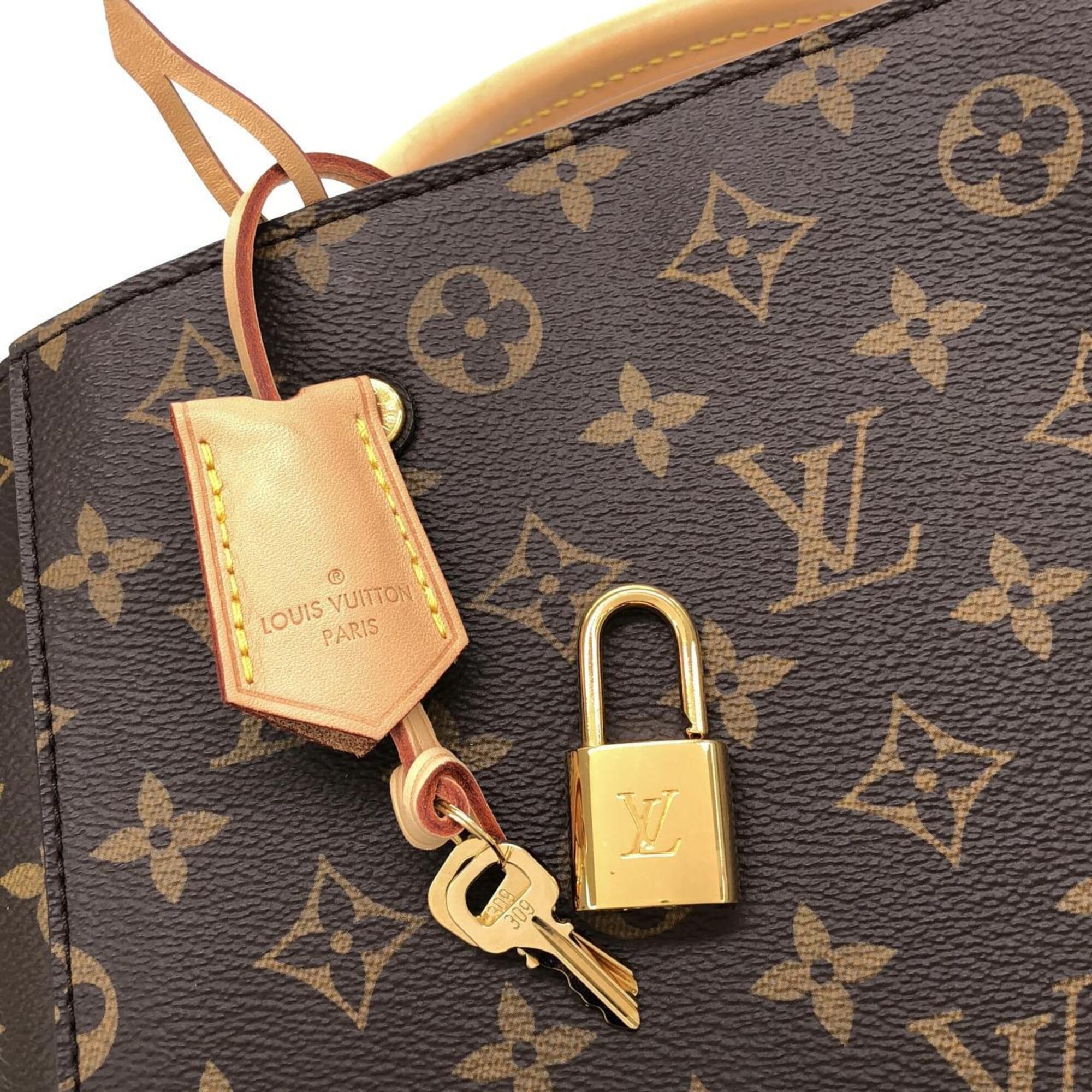 Louis Vuitton Marron Monogram Coated Canvas Handbag (Pre-Owned)