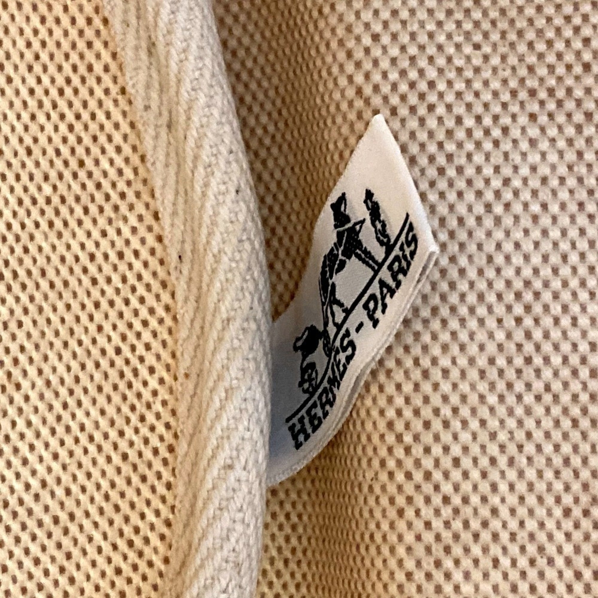 Hermes Beige Coated Canvas Basket Handbag (Pre-Owned)