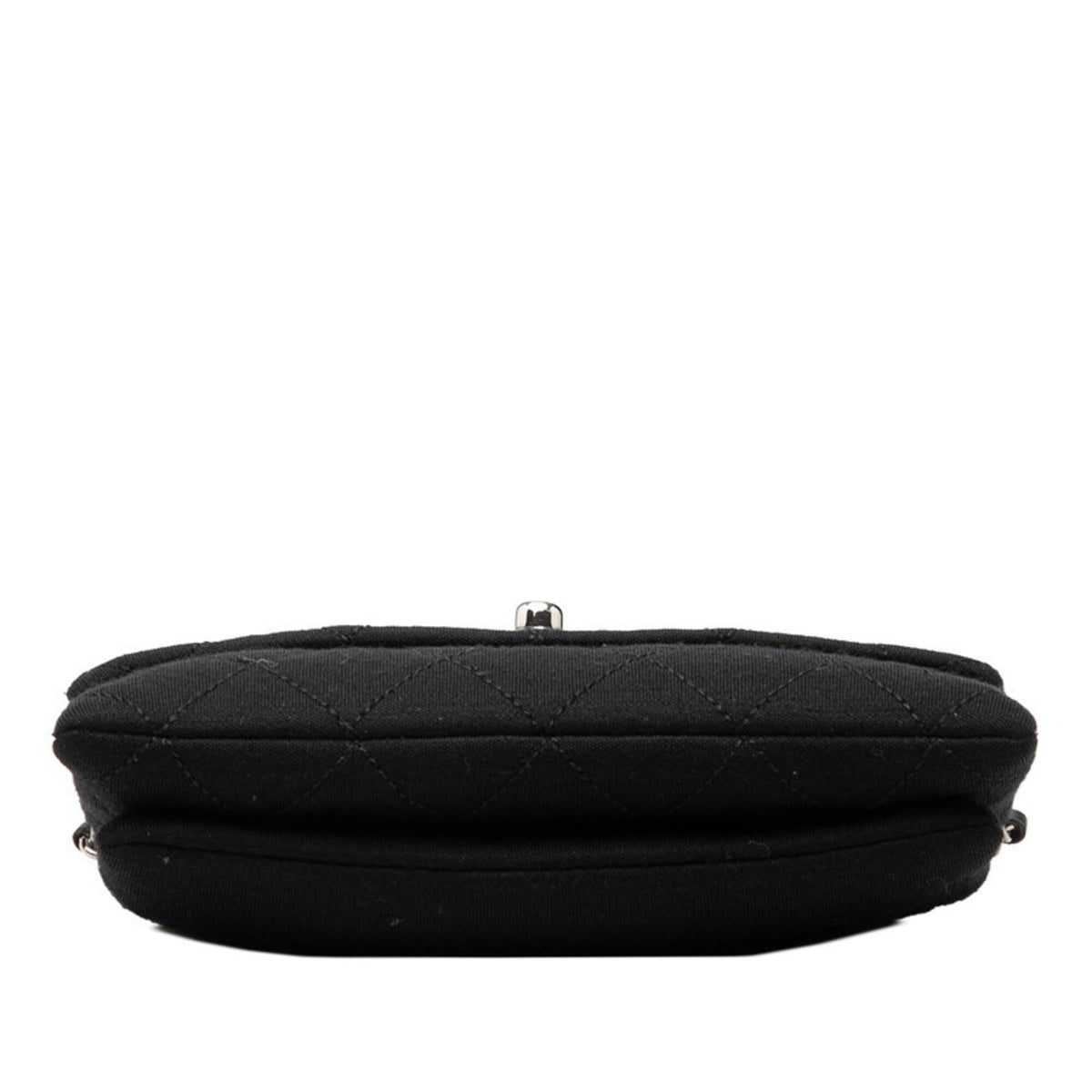 Chanel Black Cotton Canvas Leather Shoulder Bag (Pre-Owned)