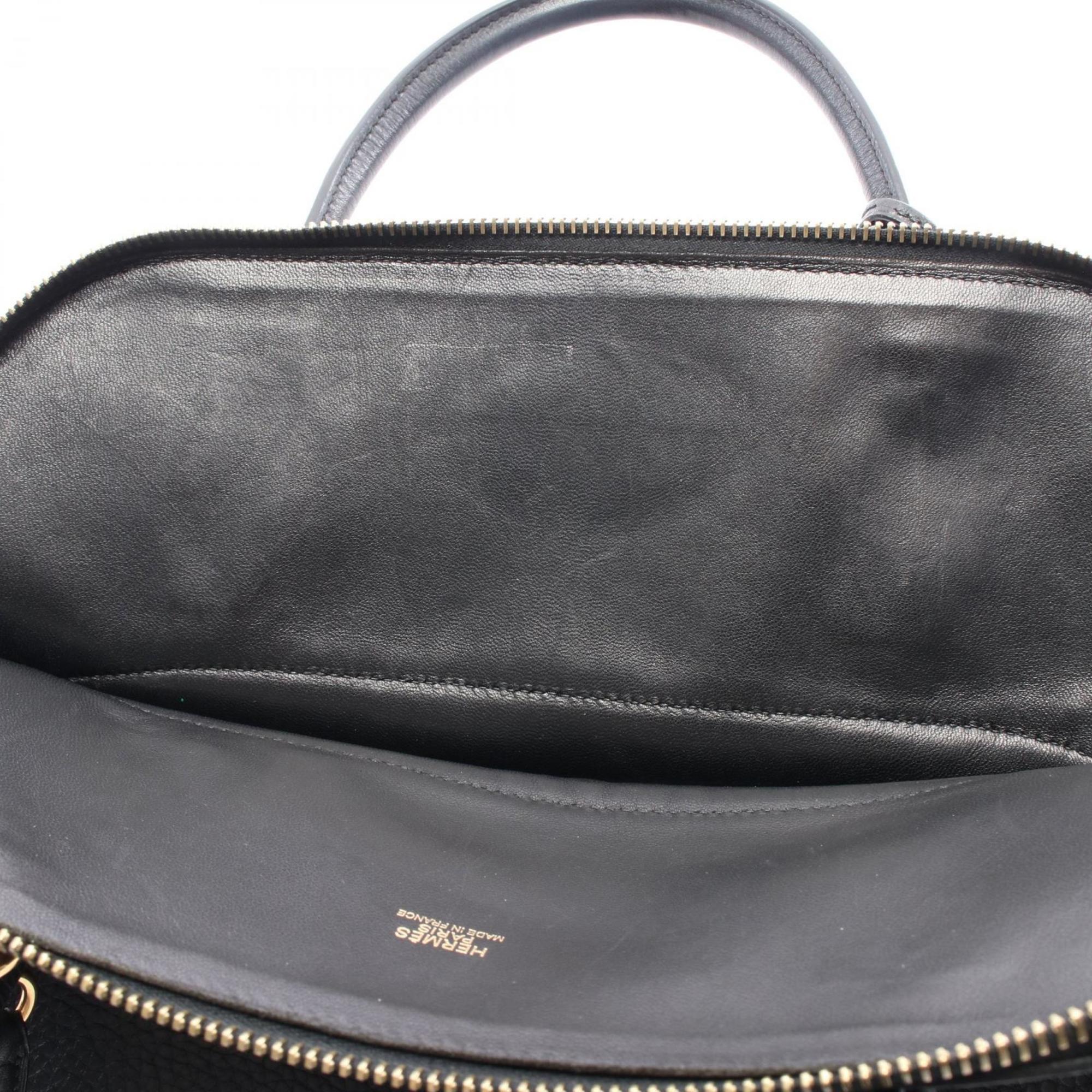 Hermes Black Leather Handbag (Pre-Owned)