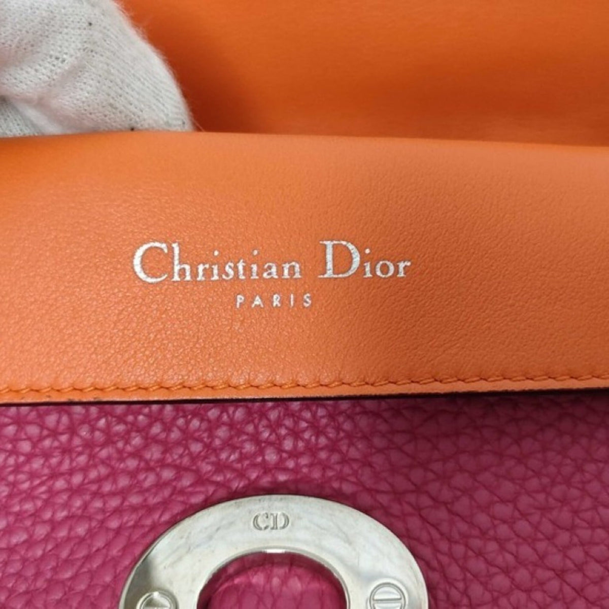 Christian Dior Rose Pink Leather Handbag Shoulder Bag (Pre-Owned)