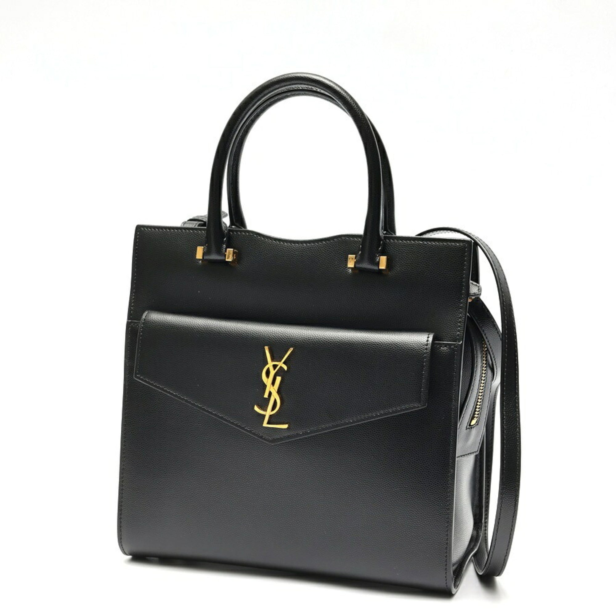 Saint Laurent Black Leather Handbag (Pre-Owned)