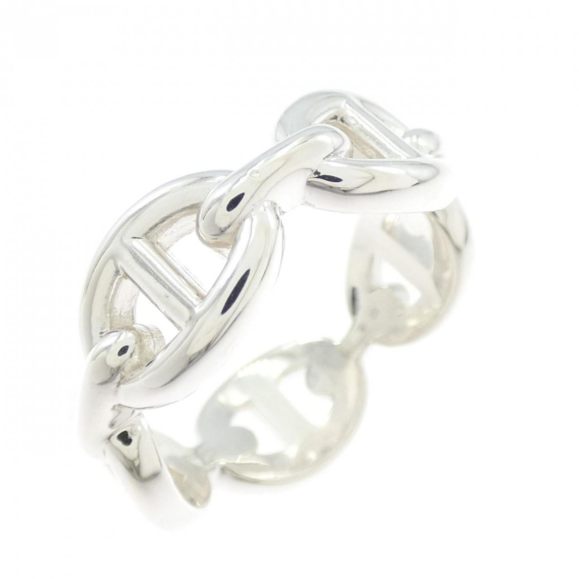 Hermes Silver 925 Band Ring (Pre-Owned)