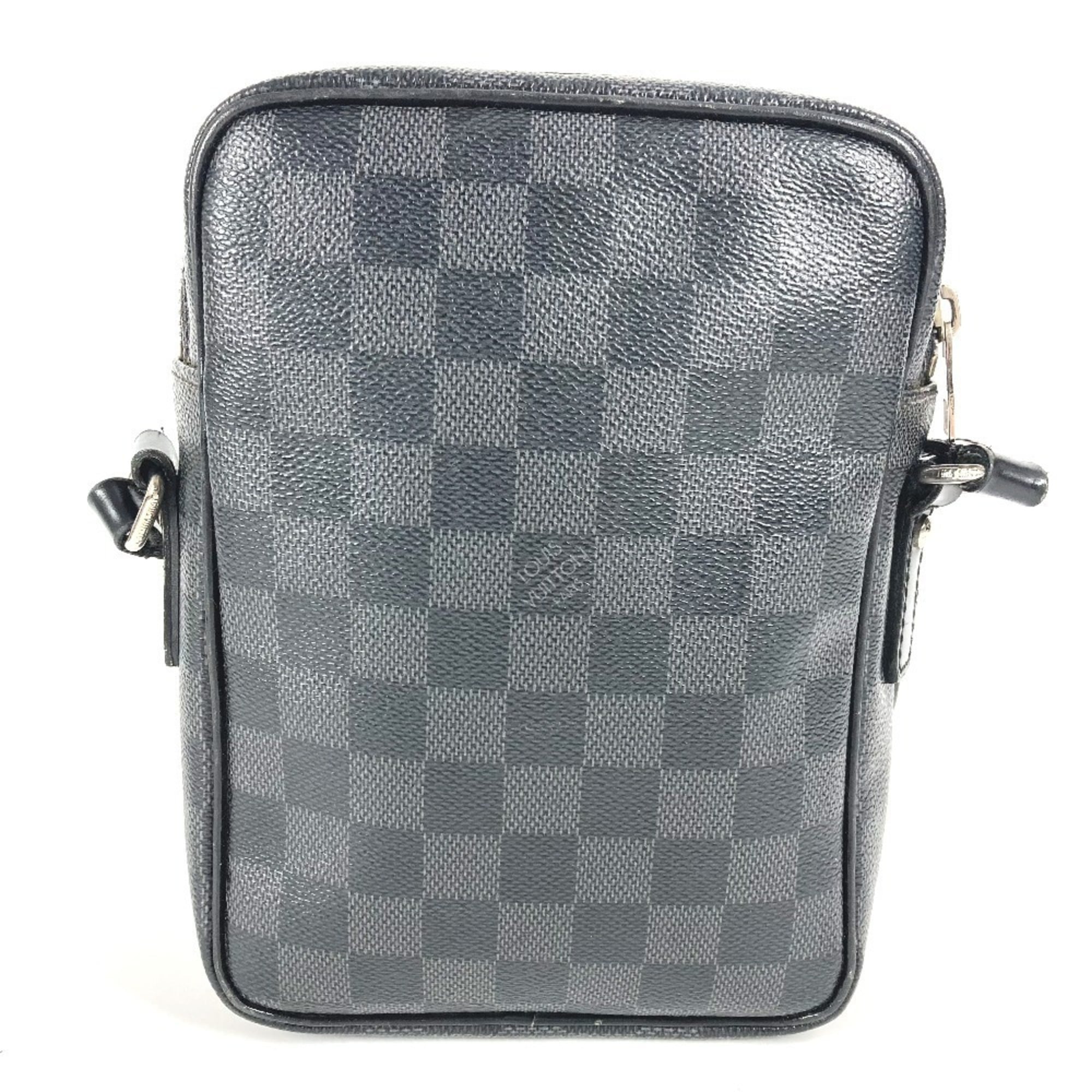 Louis Vuitton Black Damier Graphite Damier Graphite Pochette Shoulder Bag (Pre-Owned)