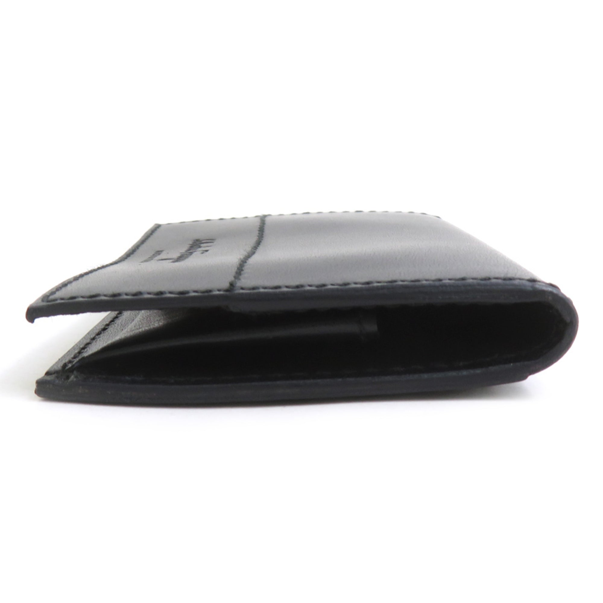 Salvatore Ferragamo Black Leather Coin Purse/Coin Case (Pre-Owned)