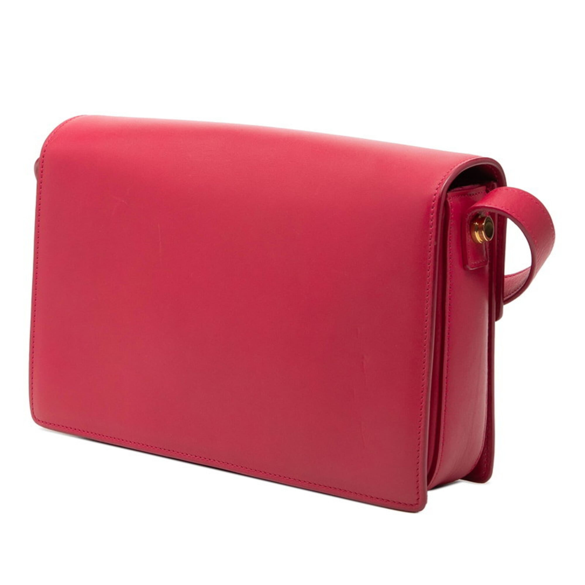 Saint Laurent Red Color Leather Shoulder Bag (Pre-Owned)
