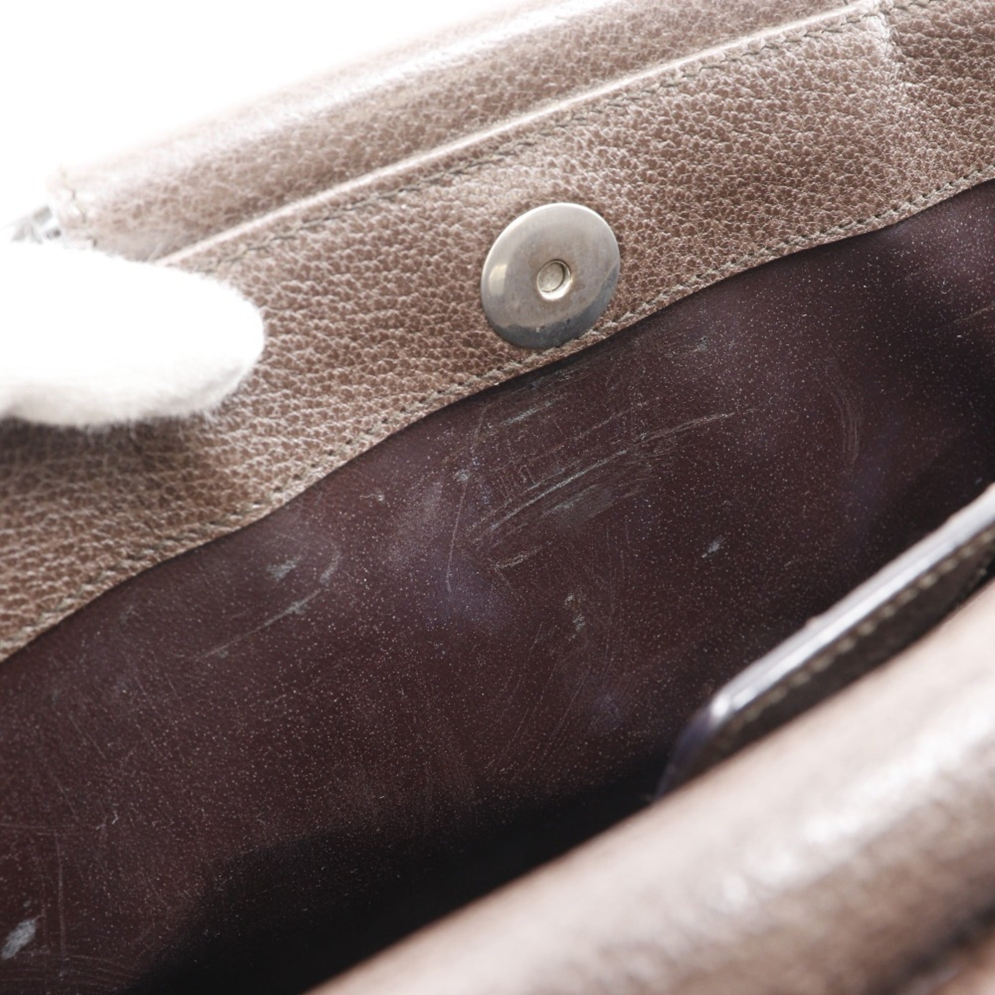Gucci Brown Leather Handbag (Pre-Owned)