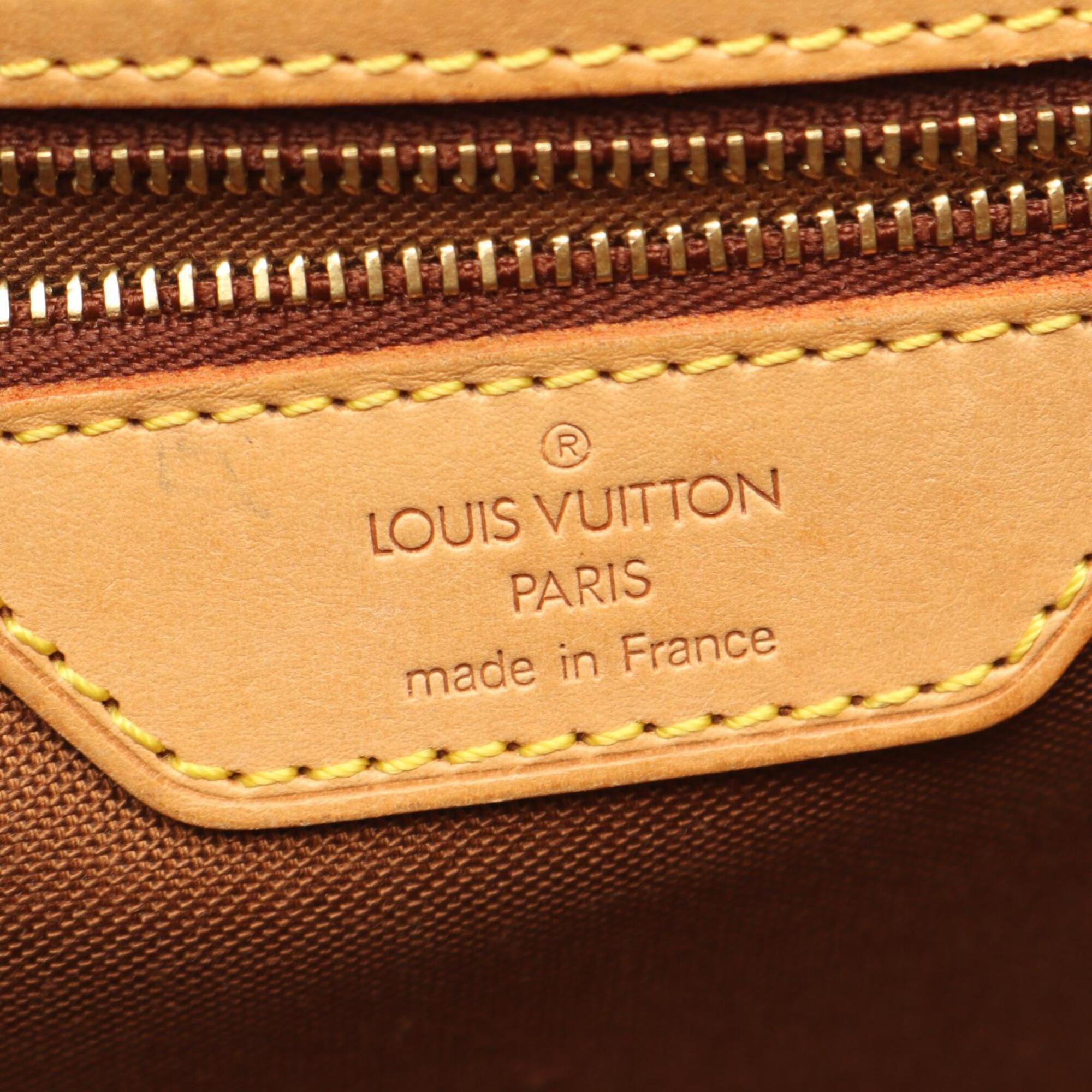 Louis Vuitton Brown Pvc Coated Canvas Leather Handbag Shoulder Bag (Pre-Owned)