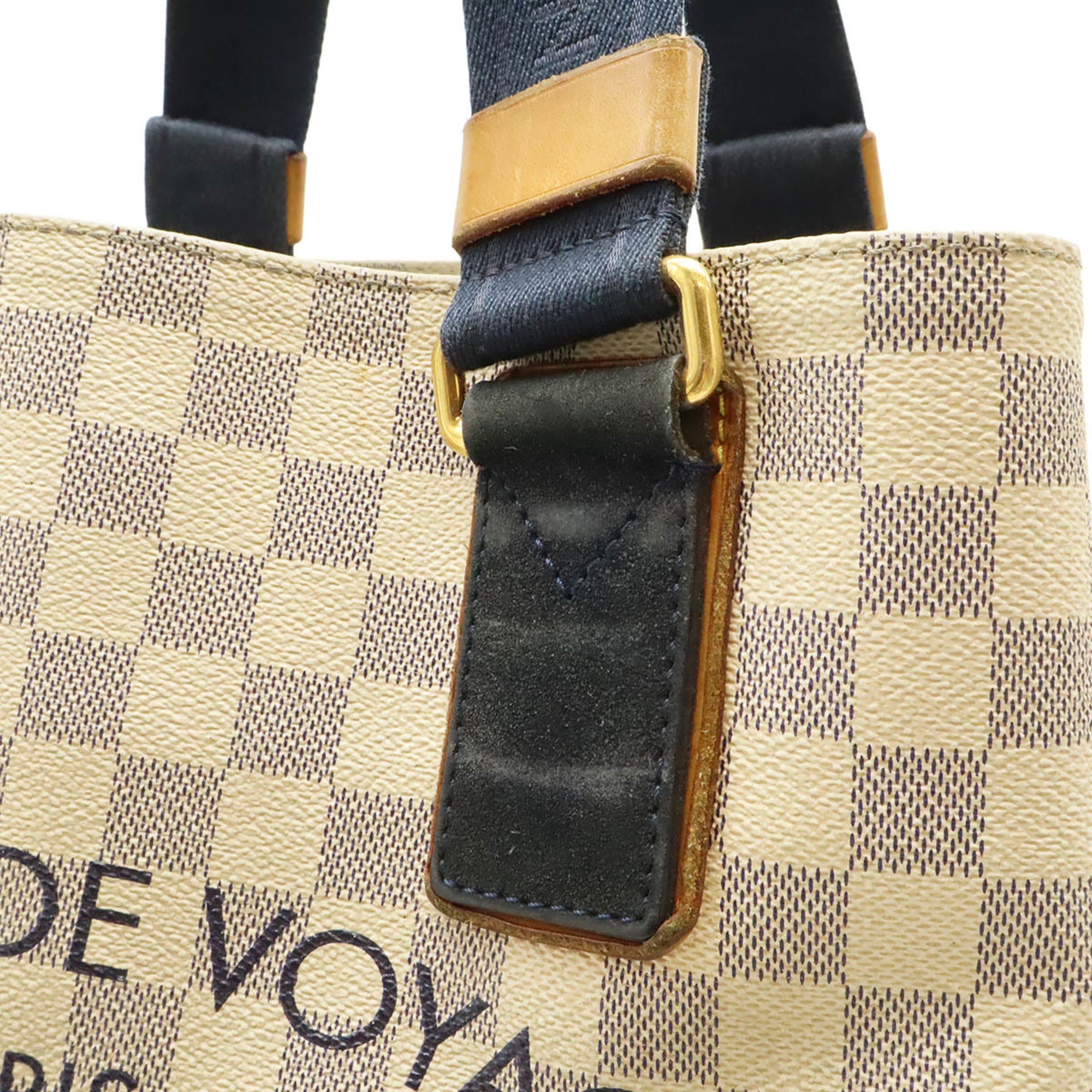 Louis Vuitton Damier Azur Ivory Damier Azur Shoulder Bag Tote Bag (Pre-Owned)