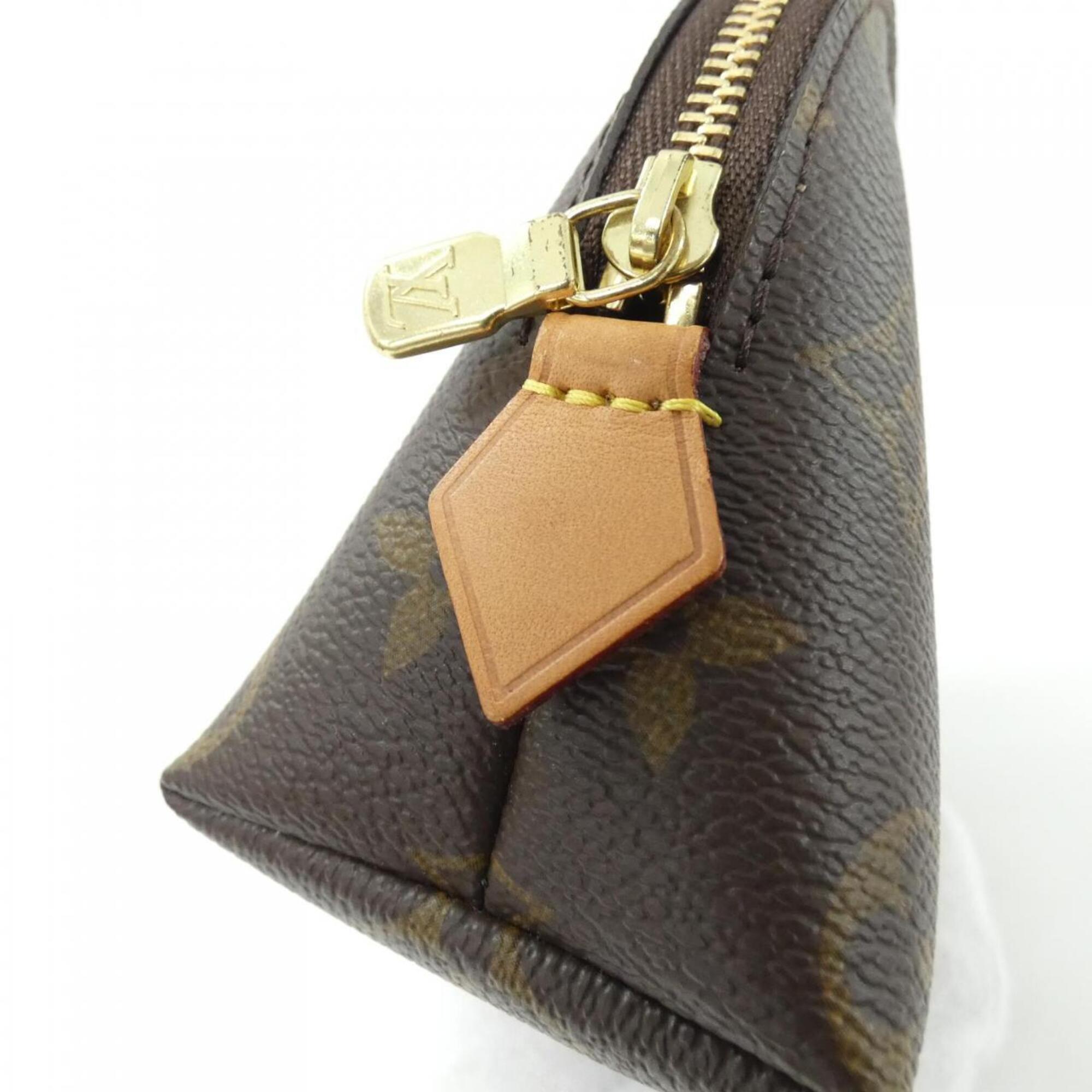 Louis Vuitton Marron Coated Canvas Handbag Pochette Pouch (Pre-Owned)