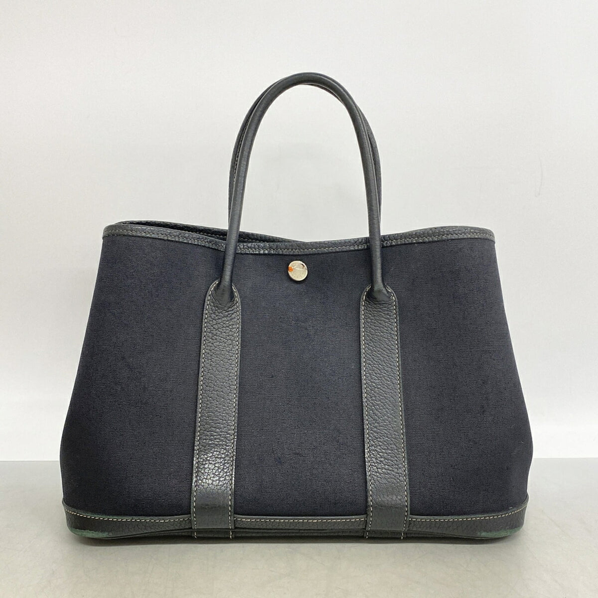 Hermes Black Toile Officier Tote Bag (Pre-Owned)