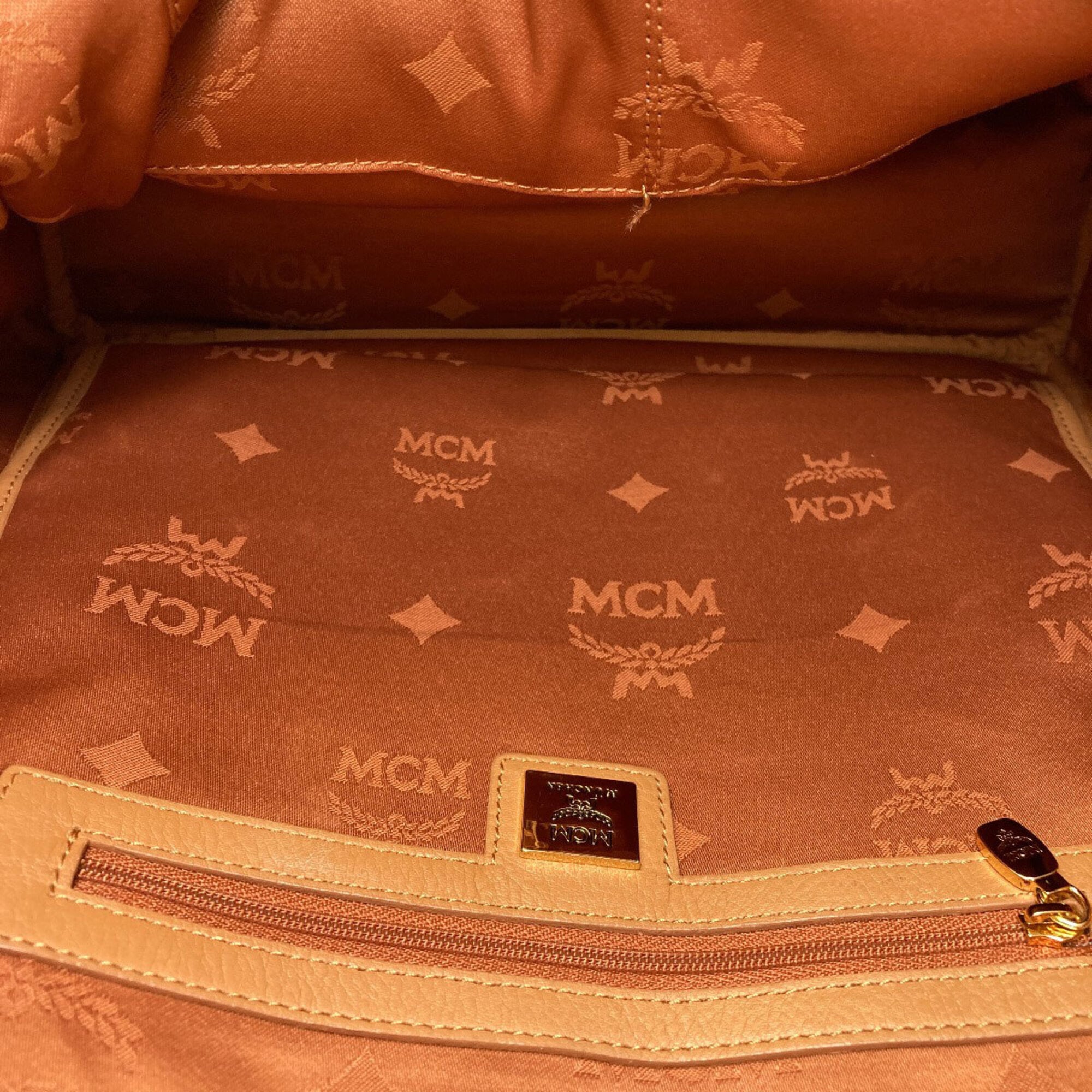 Mcm Brown Pvc Backpack (Pre-Owned)