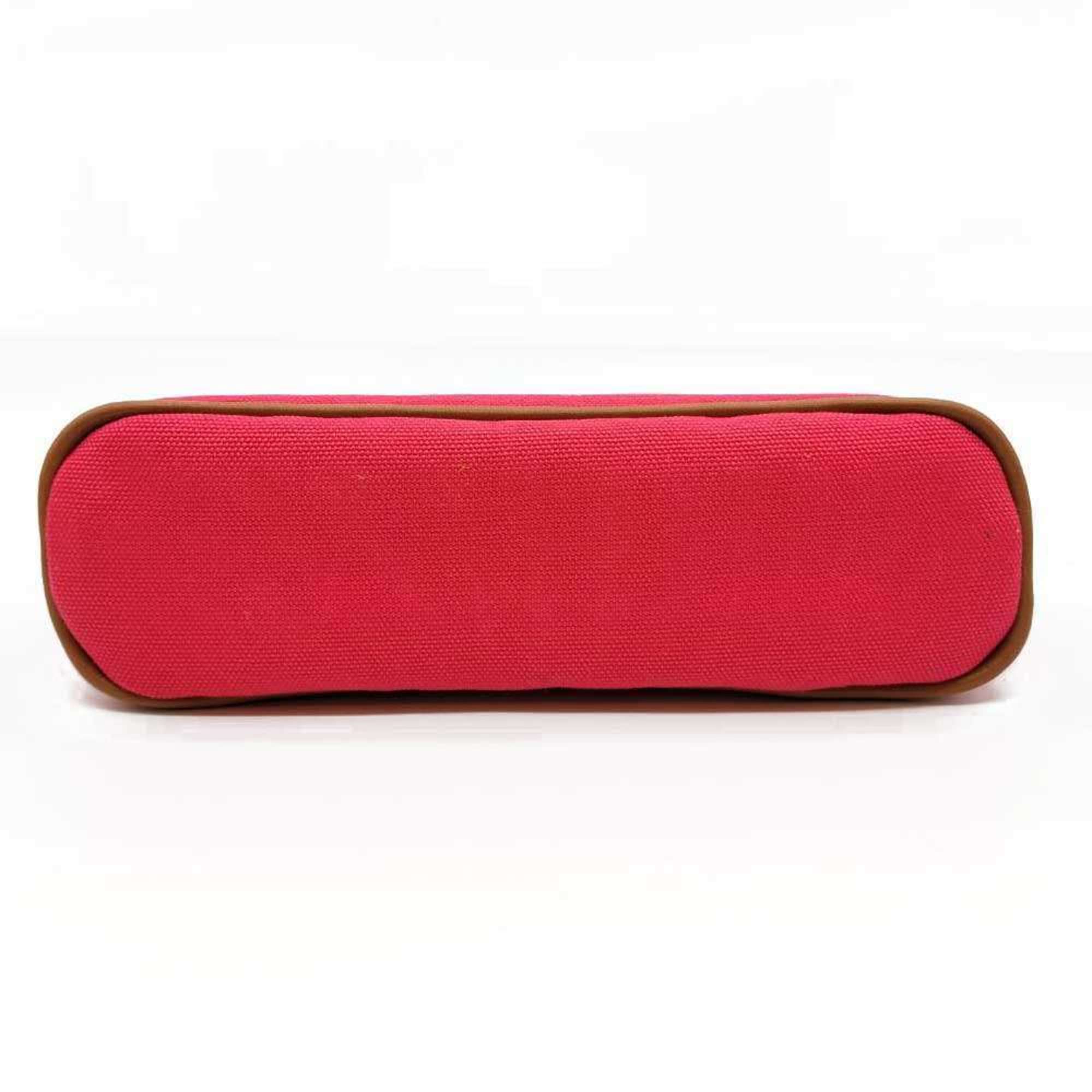 Hermes Bolide Pink Canvas Pouch (Pre-Owned)
