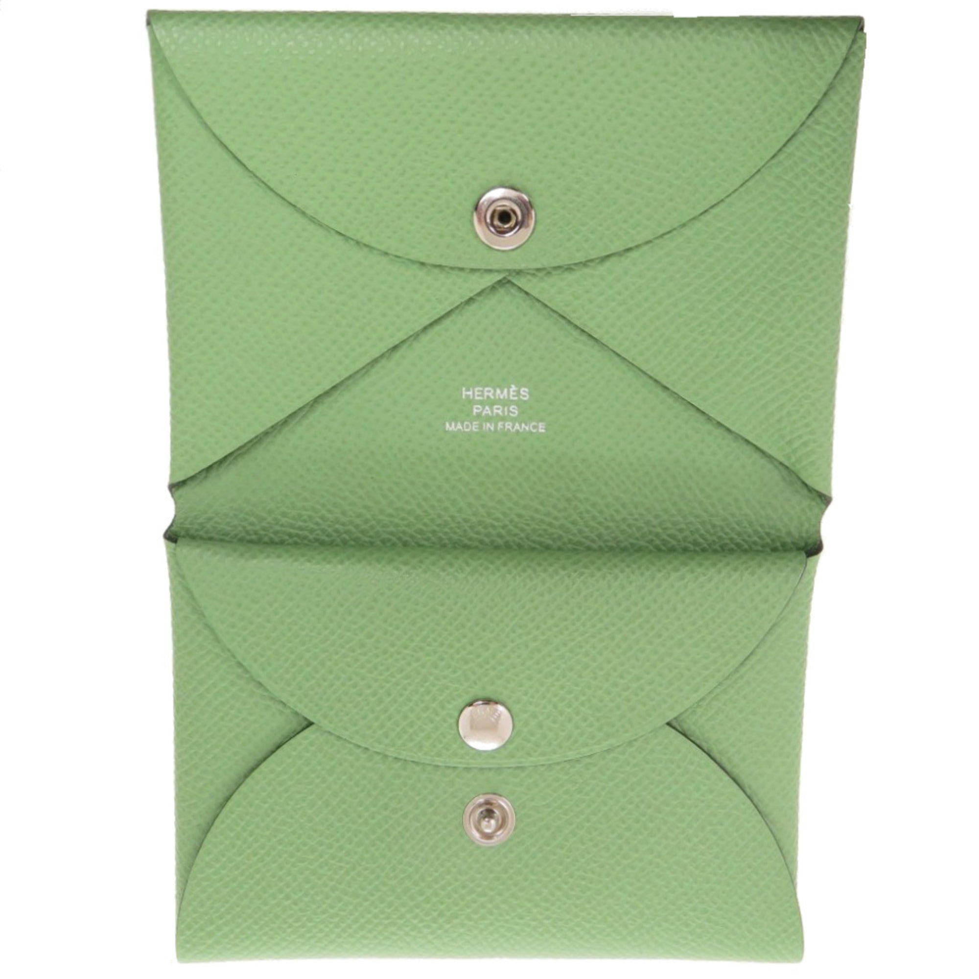 Hermes Green Epsom Leather Coin Purse/Coin Case (Pre-Owned)
