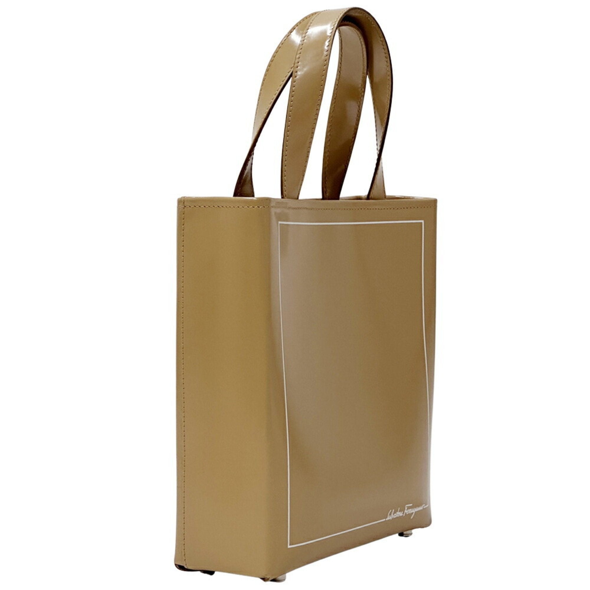 Salvatore Ferragamo Beige Leather Handbag (Pre-Owned)