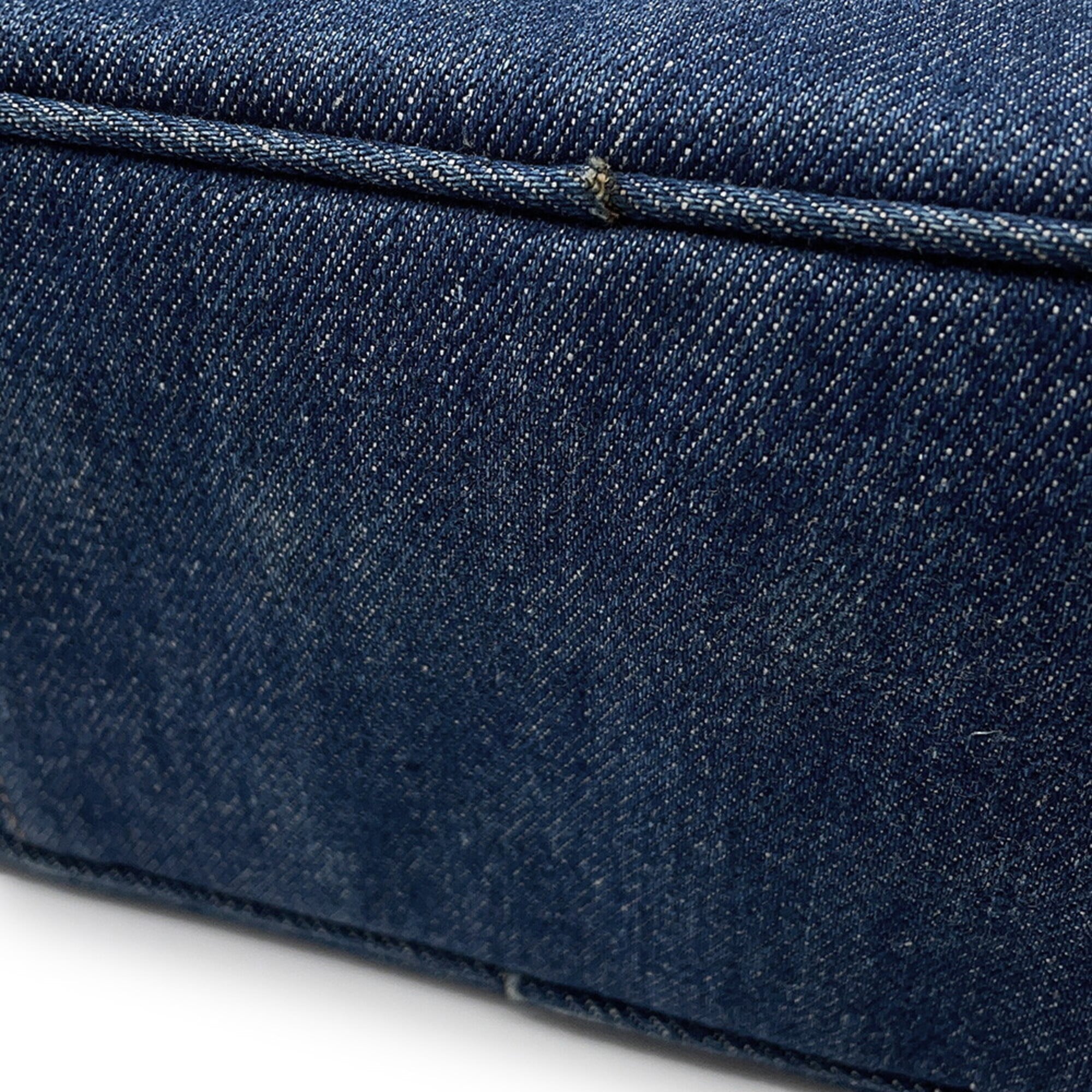 Chanel Blue Denim Handbag Shoulder Bag Vanity Bag (Pre-Owned)