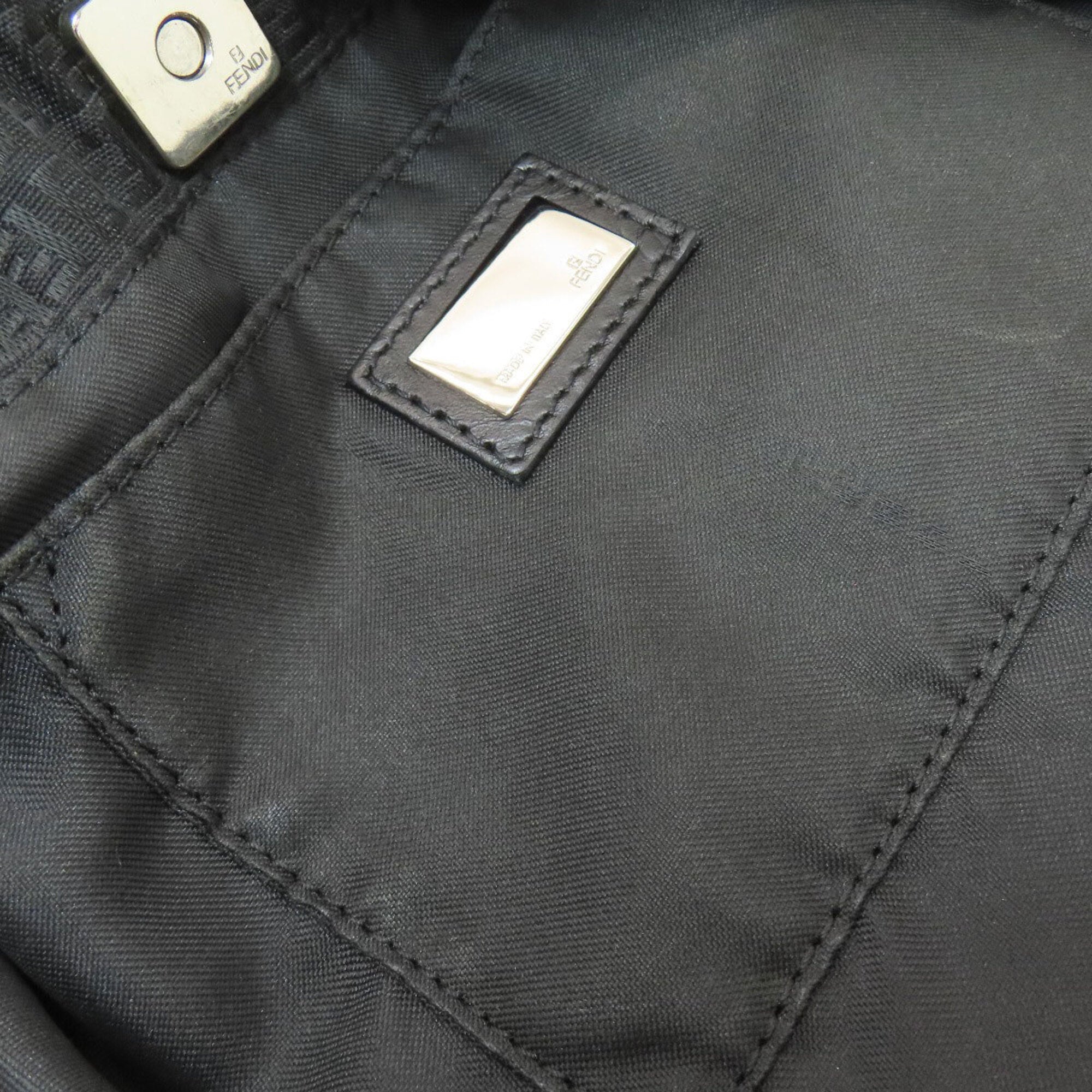 Fendi Zucchino Black Canvas Tote Bag (Pre-Owned)