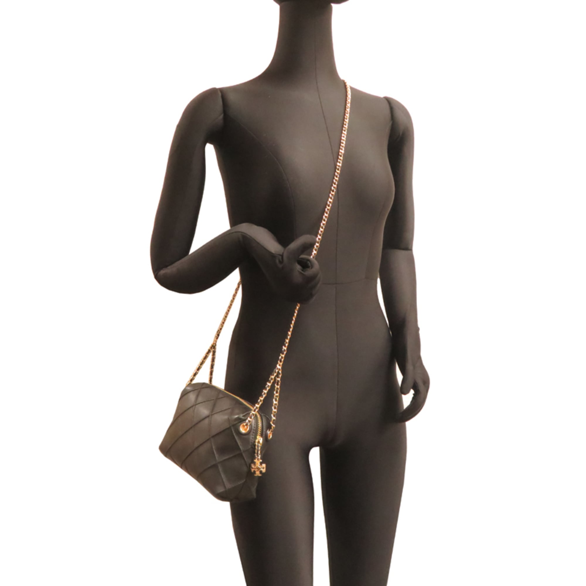 Tory Burch Black Leather Crossbody Bag Shoulder Bag (Pre-Owned)