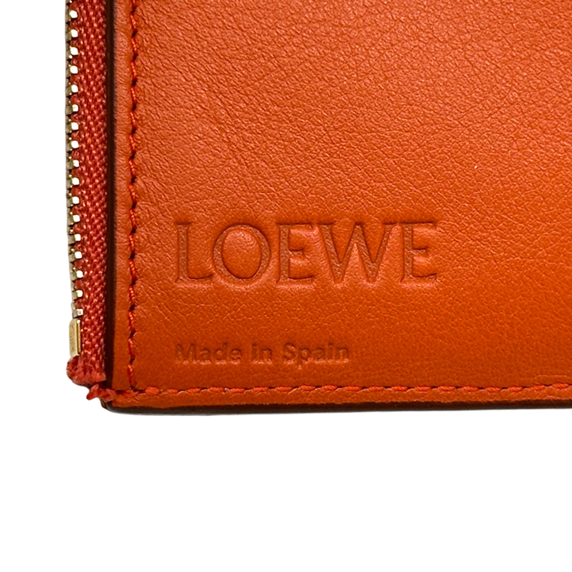 Loewe Brown Orange Pink Wallet (Tri-Fold) (Pre-Owned)