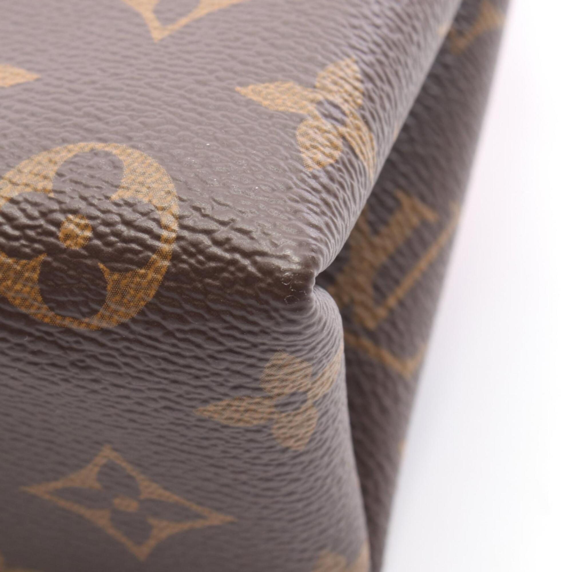 Louis Vuitton Brown Pink Rose Poudre Coated Canvas Leather Handbag (Pre-Owned)