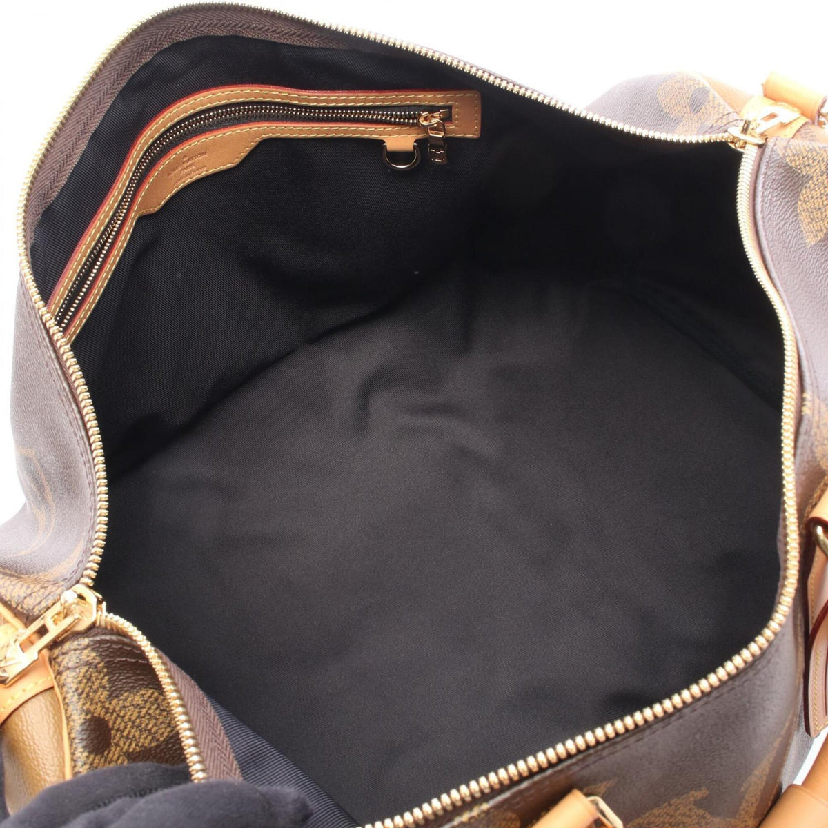 Louis Vuitton Brown Coated Canvas Coated Canvas Leather Boston Bag Handbag (Pre-Owned)