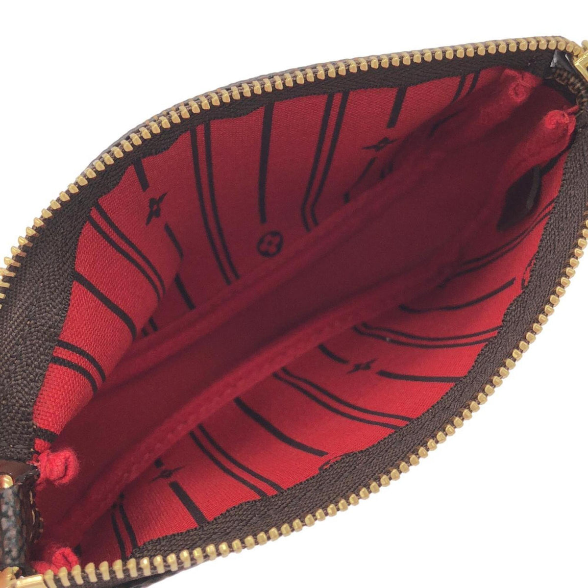Louis Vuitton Brown Coated Canvas Pochette Pouch (Pre-Owned)
