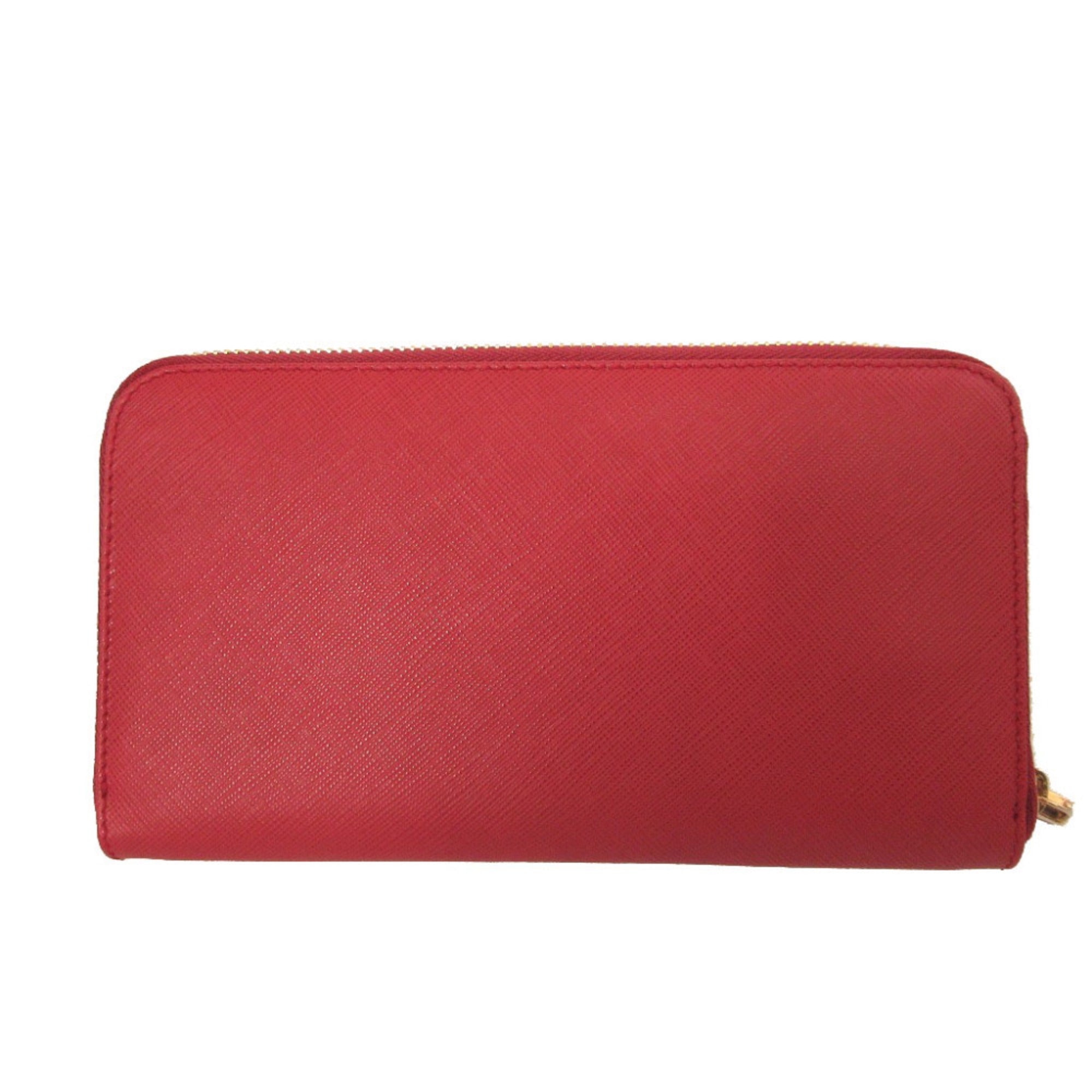 Salvatore Ferragamo Red Color Leather Long Wallet (Bi-Fold) (Pre-Owned)
