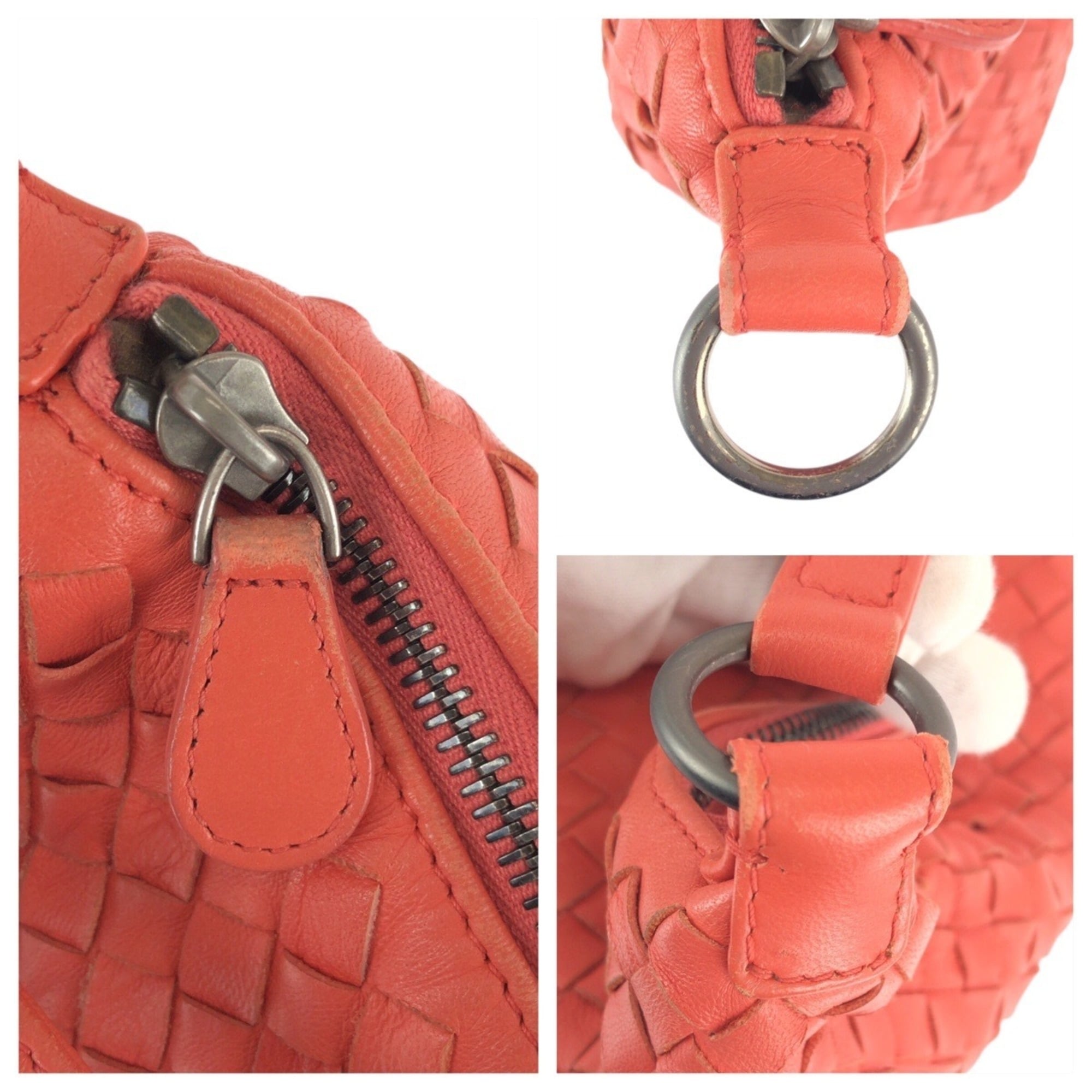 Bottega Veneta Salmon Pink Intrecciato Handbag Shoulder Bag (Pre-Owned)