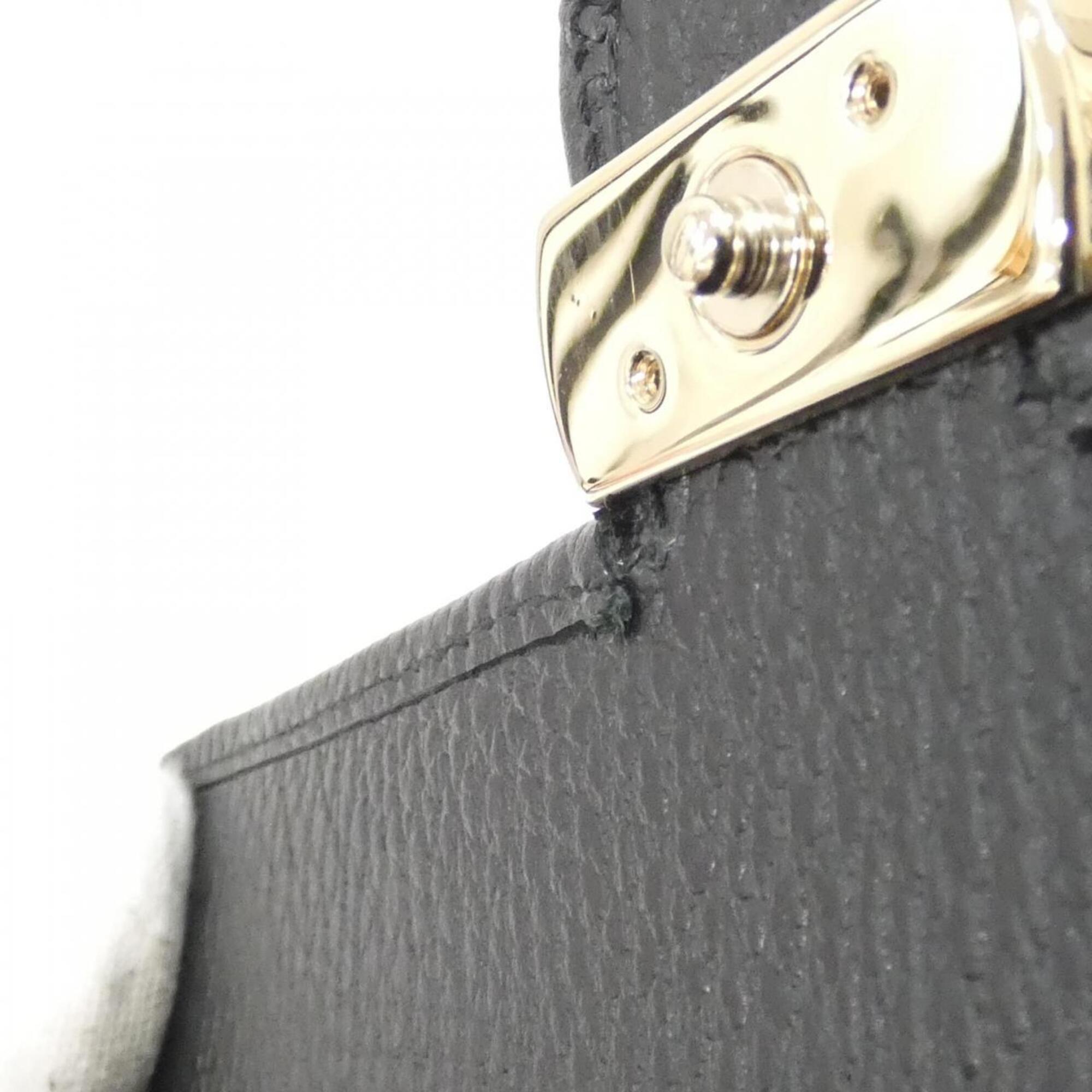 Gucci Black Leather Long Wallet (Bi-Fold) (Pre-Owned)