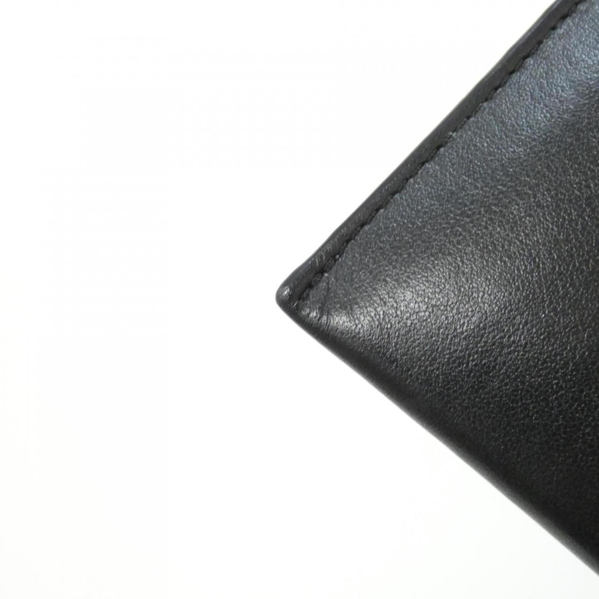 Loewe Black Dark Khaki Leather Coin Purse/Coin Case (Pre-Owned)