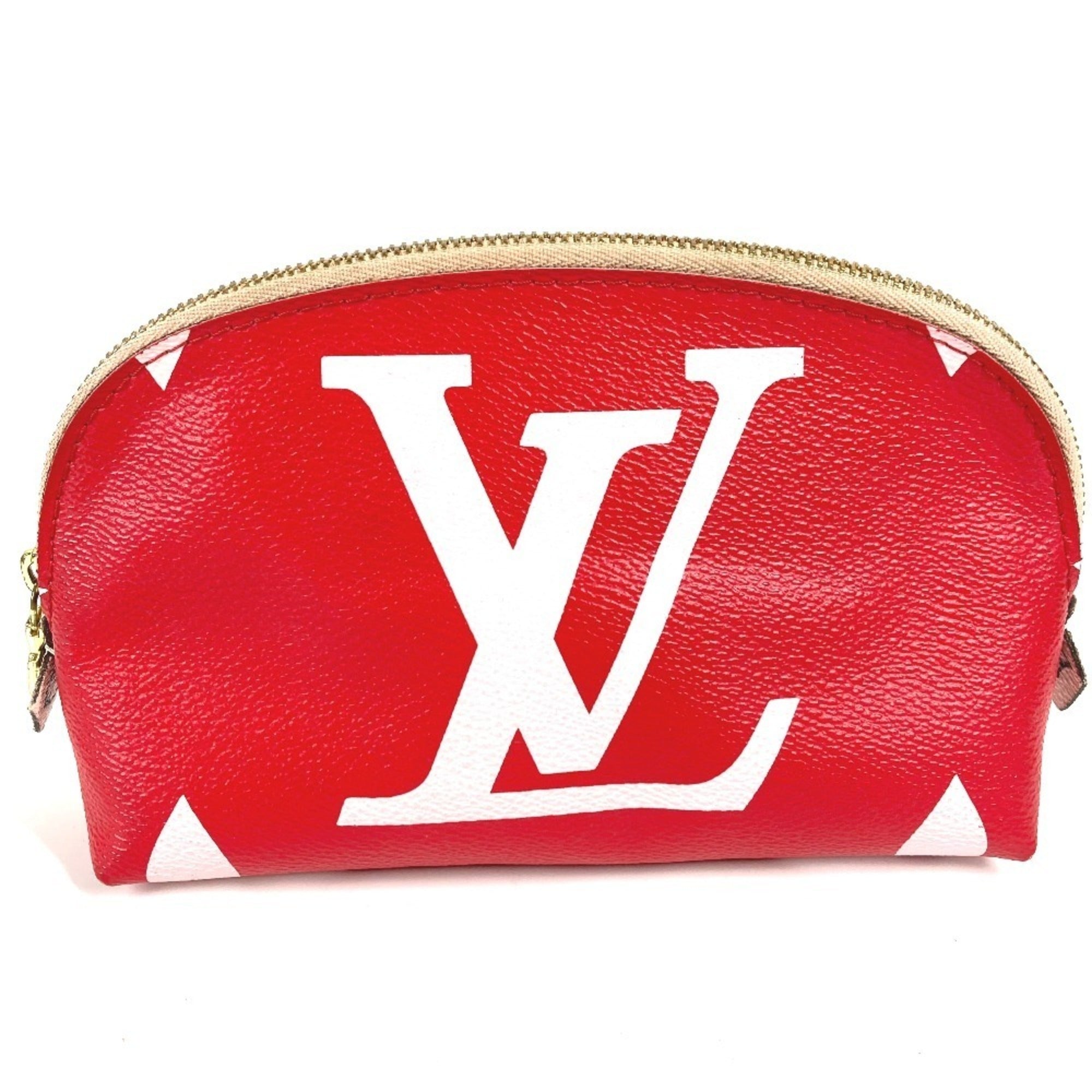 Louis Vuitton Pink Red Color Monogram Pouch (Pre-Owned)