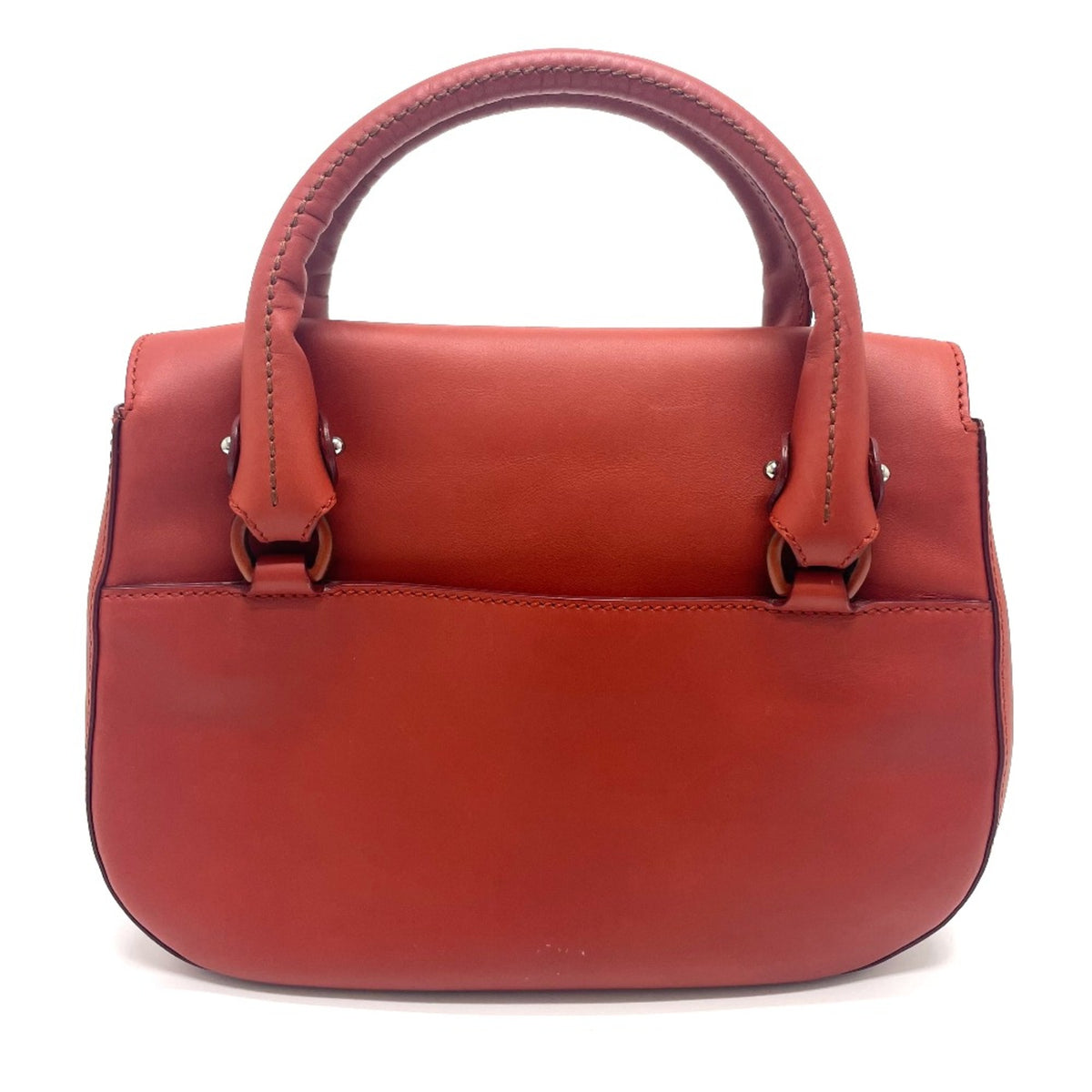 Salvatore Ferragamo Red Leather Handbag (Pre-Owned)