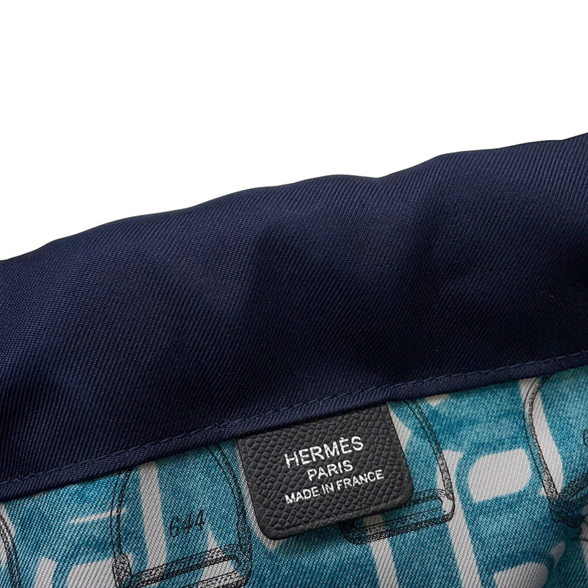 Hermes Kara Black Navy Silk Handbag (Pre-Owned)