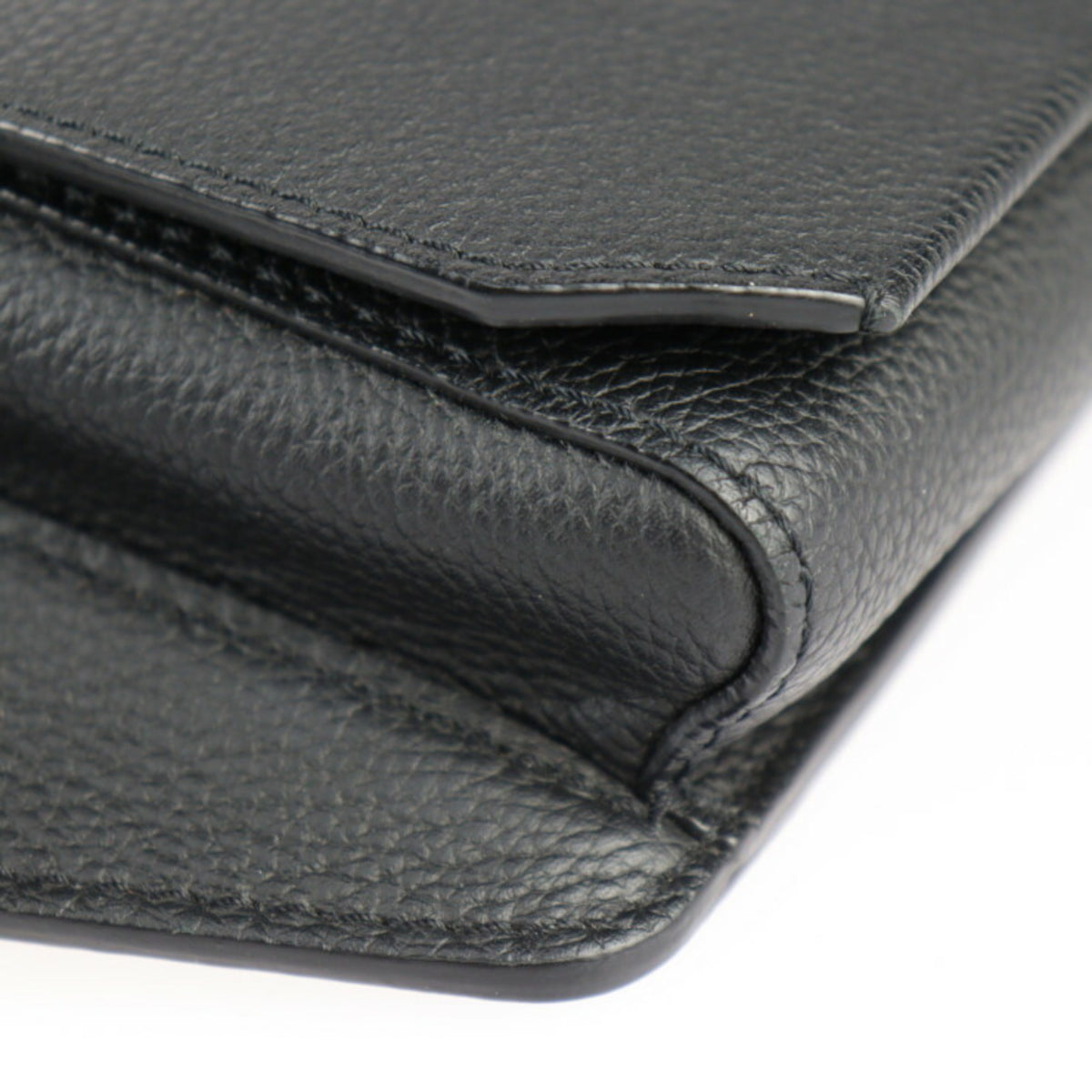 Louis Vuitton Black Noir Leather Pouch Sling Bag (Pre-Owned)