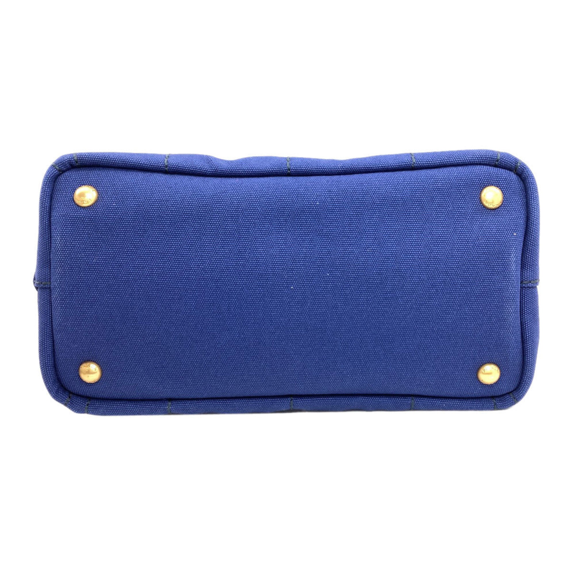Prada Blue Canvas Handbag (Pre-Owned)
