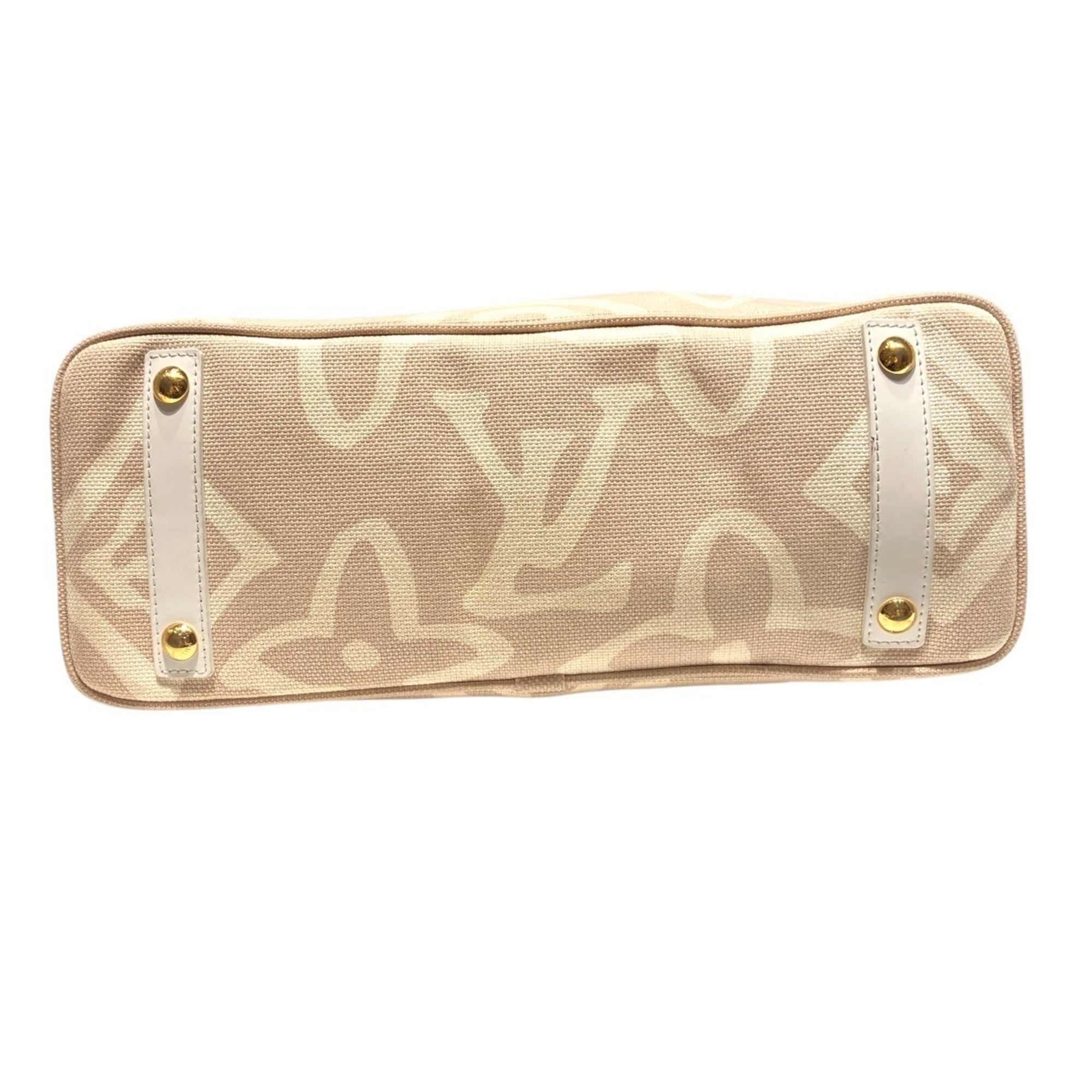 Louis Vuitton Beige Canvas Leather Tote Bag (Pre-Owned)