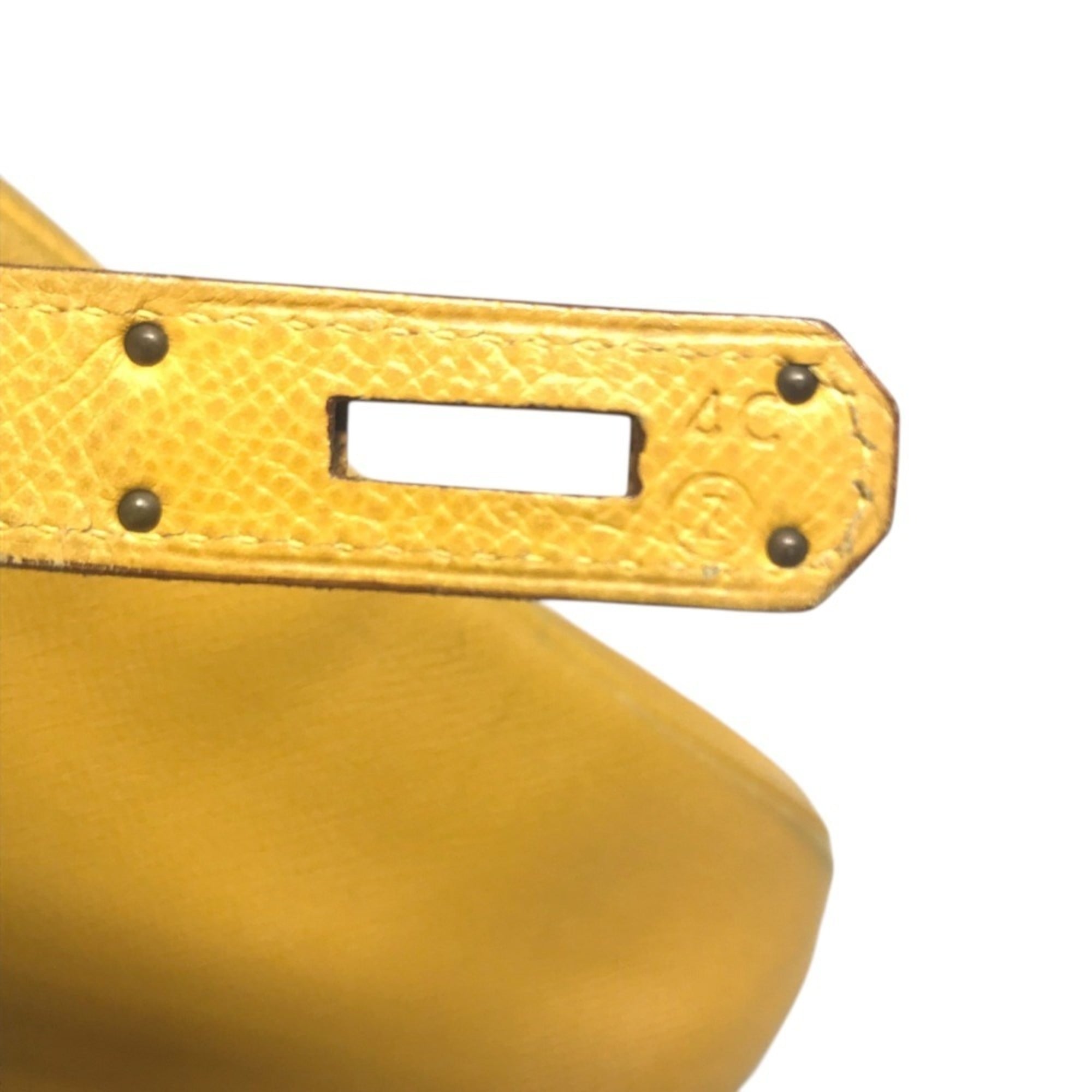 Hermes Jaune Yellow Leather Handbag Tote Bag (Pre-Owned)