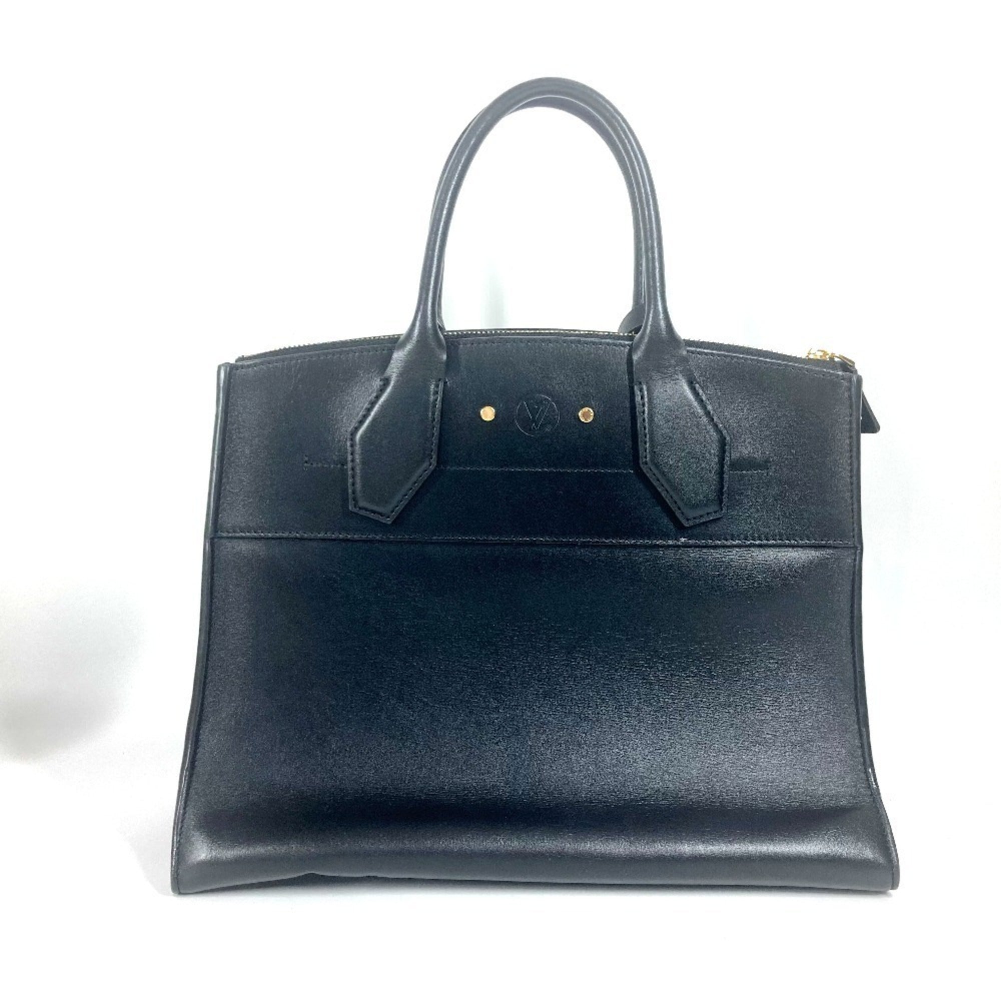 Louis Vuitton Black Noir Leather Handbag (Pre-Owned)