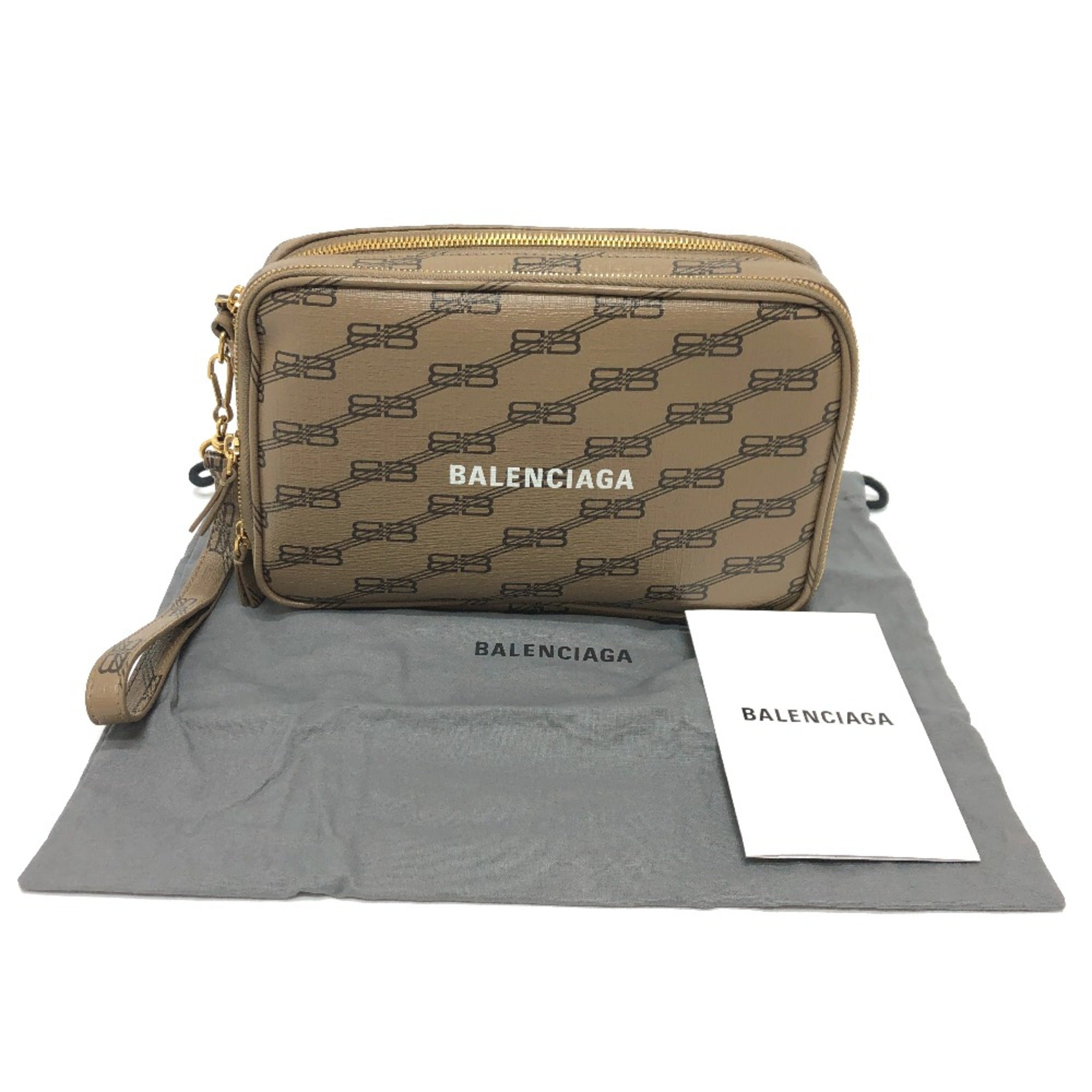 Balenciaga Brown Leather Clutch Bag (Pre-Owned)