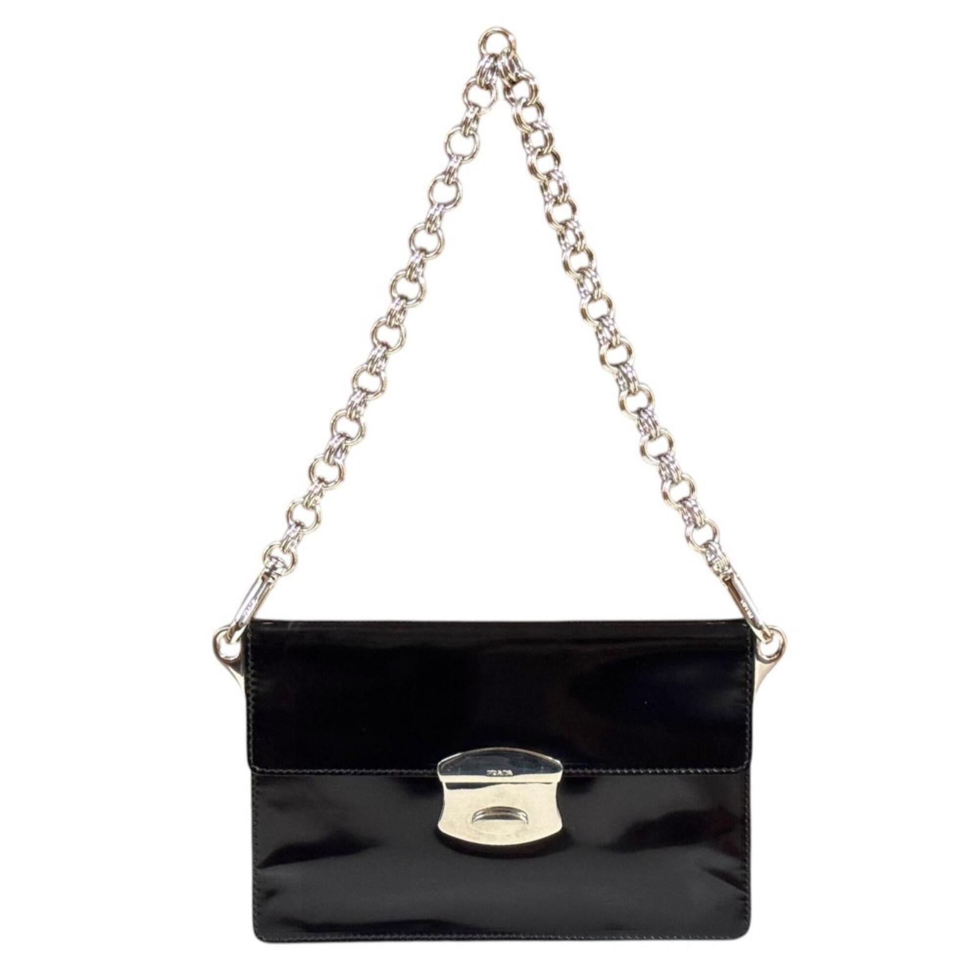 Prada Black Nero Leather Shoulder Bag (Pre-Owned)