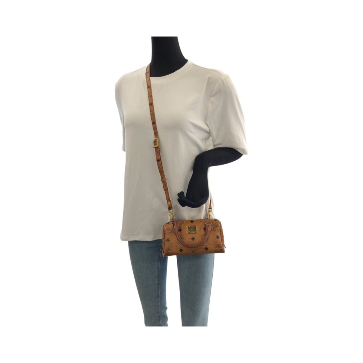 Mcm Brown Camel Pvc Handbag Shoulder Bag (Pre-Owned)
