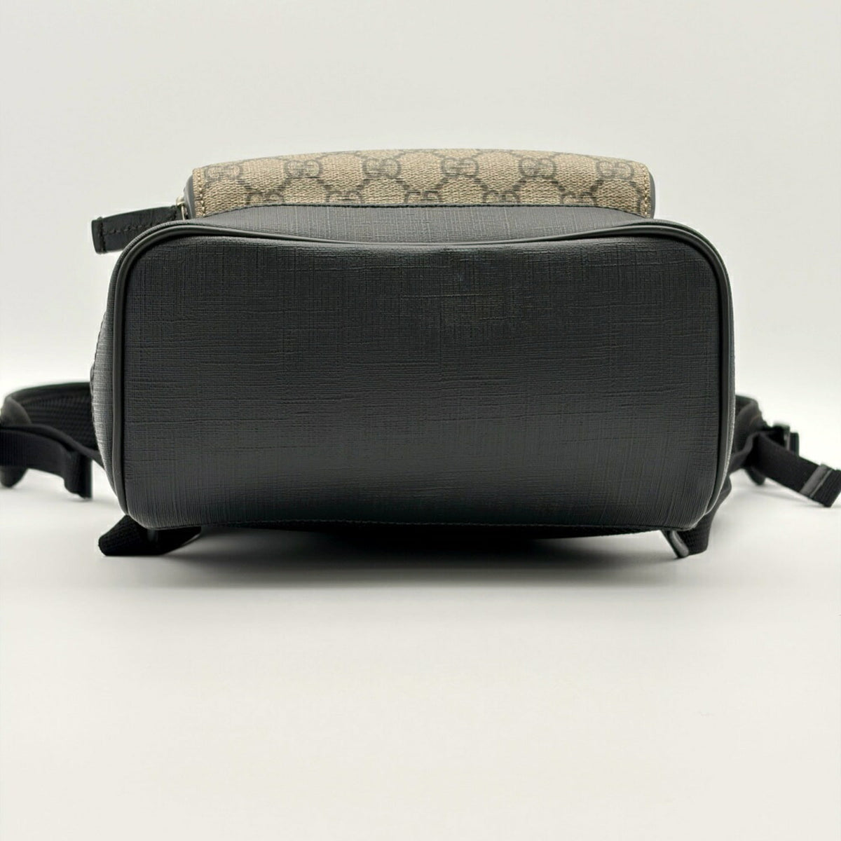 Gucci Beige Black Pvc Leather Backpack (Pre-Owned)