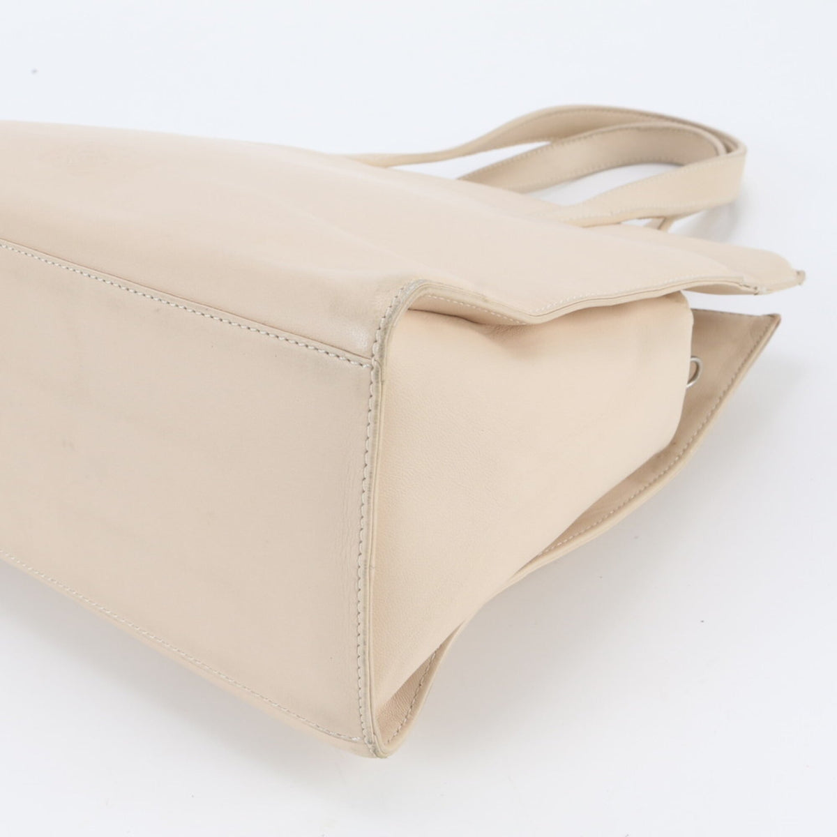 Loewe Beige Leather Handbag Tote Bag (Pre-Owned)