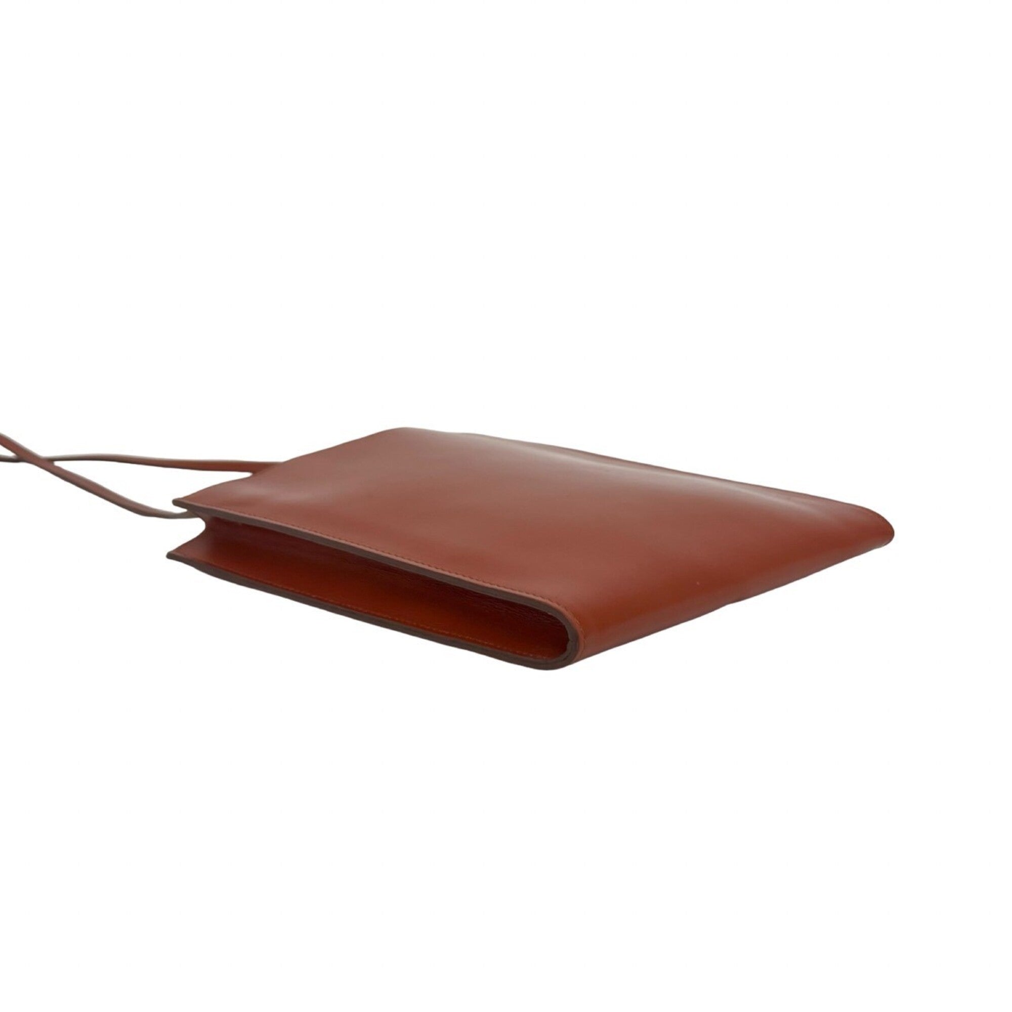 Hermes Brown Leather Pochette Shoulder Bag (Pre-Owned)